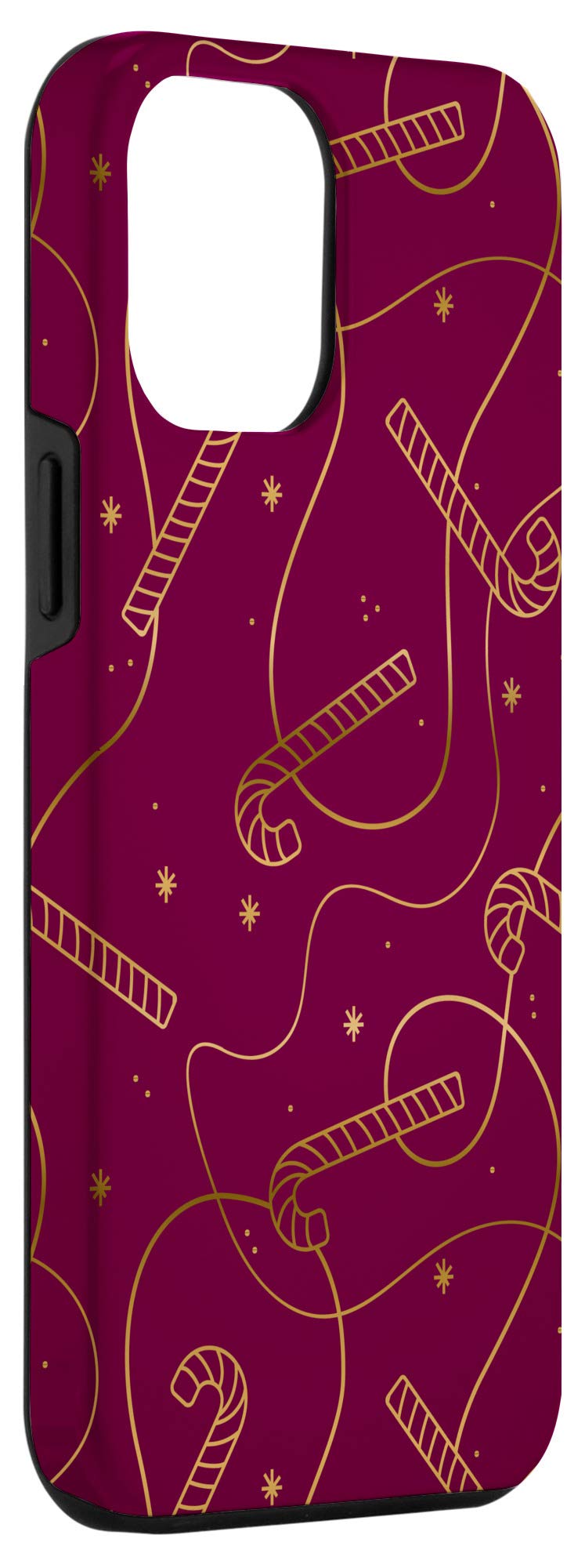 iPhone 12 Pro Max Case - Candy Cane Maroon Abstract Modern Phone Cover | Perfect Gift for Christmas, Birthday & Daily Protection