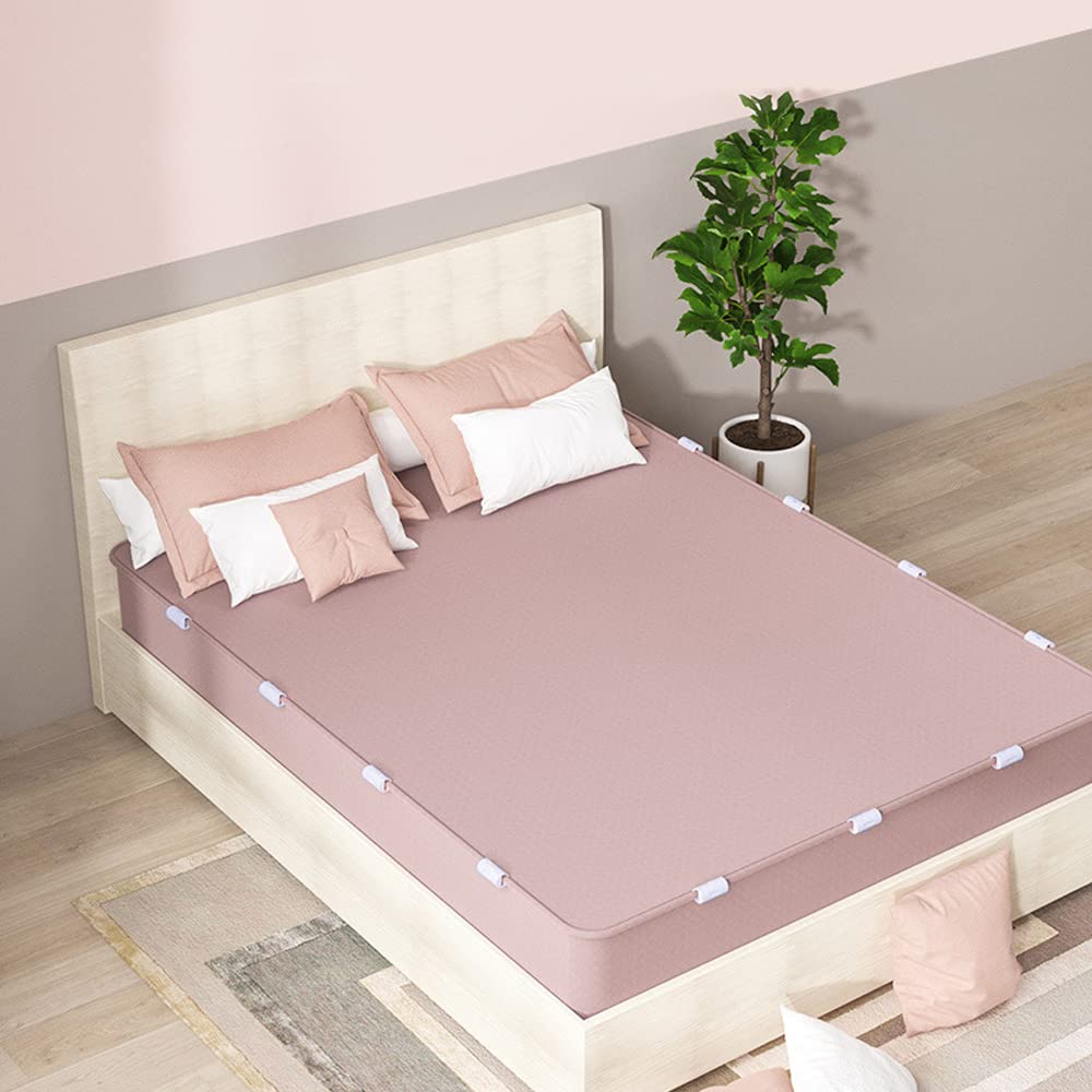 20 PCS Bed Sheet Grippers - Duvet Cover Clips & Sheet Holders to Prevent Slipping - Keep Bedding in Place for Queen/King Size Beds - Perfect for Hotels, Dorms and Home Use