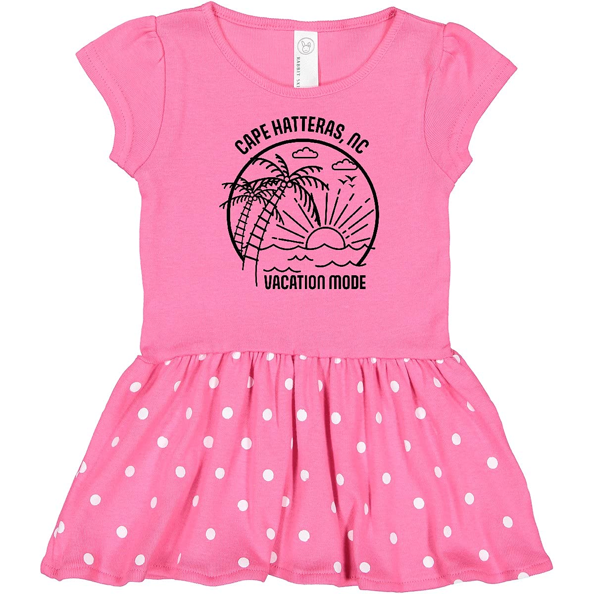 Inktastic Summer Vacation Mode Cape Hatteras North Carolina Baby Dress - Cute Outfit for Beach, Travel & Family Photos