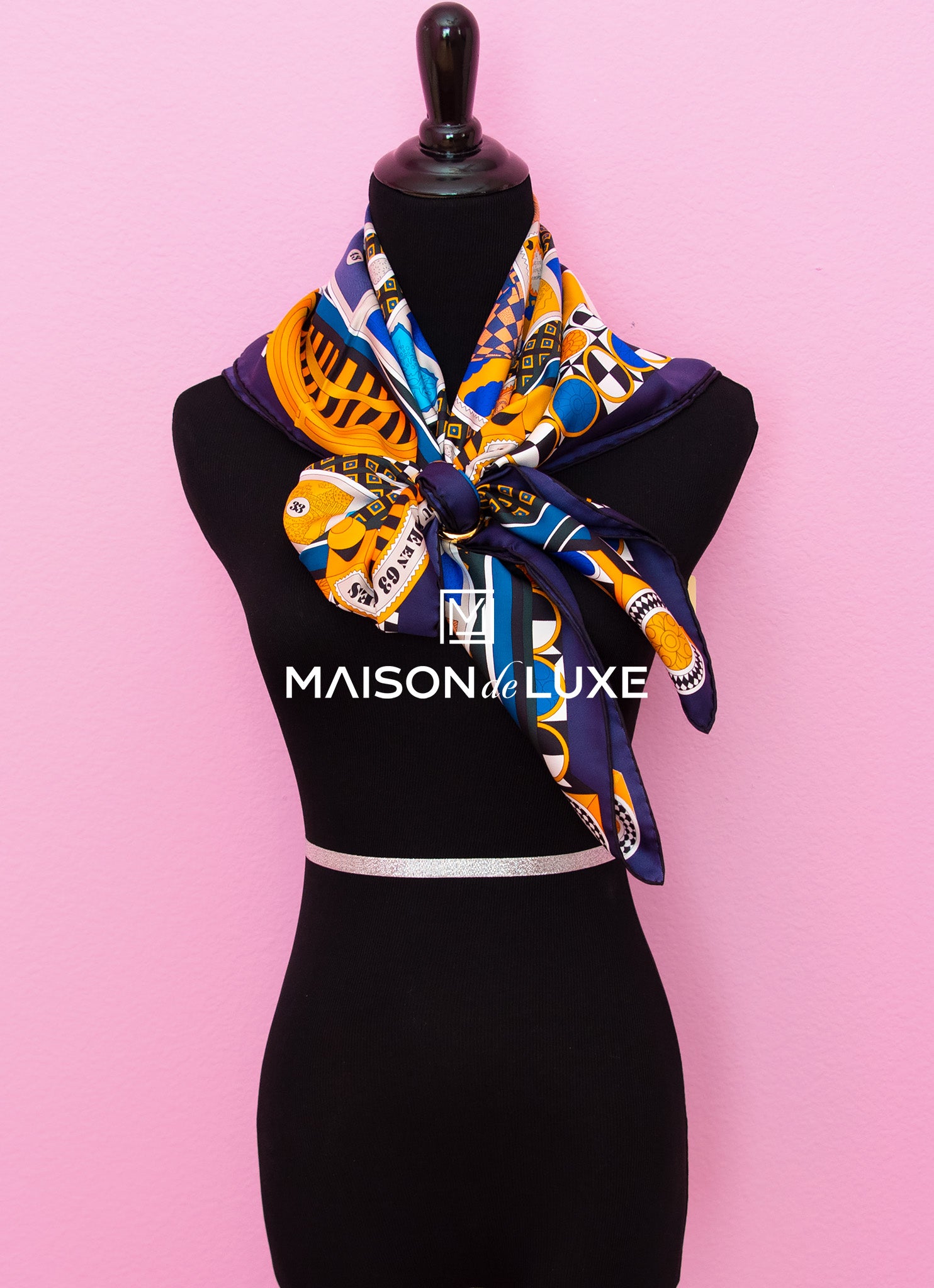 Hermes Le Tour du Monde Silk Scarf 90cm - Luxury Marine Twill Scarf for Women, Perfect for Travel, Gifts & Fashion Accessories