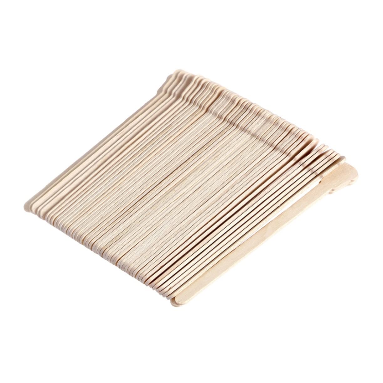 FRCOLOR 50-Piece Wooden Eyebrow Spatula Set - Professional Eyebrow Shaping & Hair Removal Tools for Salon, Home Use, and DIY Beauty Care
