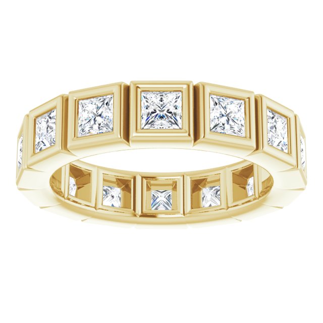 2.52 Carat Princess Cut Diamond Eternity Band Ring for Women - Perfect for Weddings, Anniversaries & Special Occasions