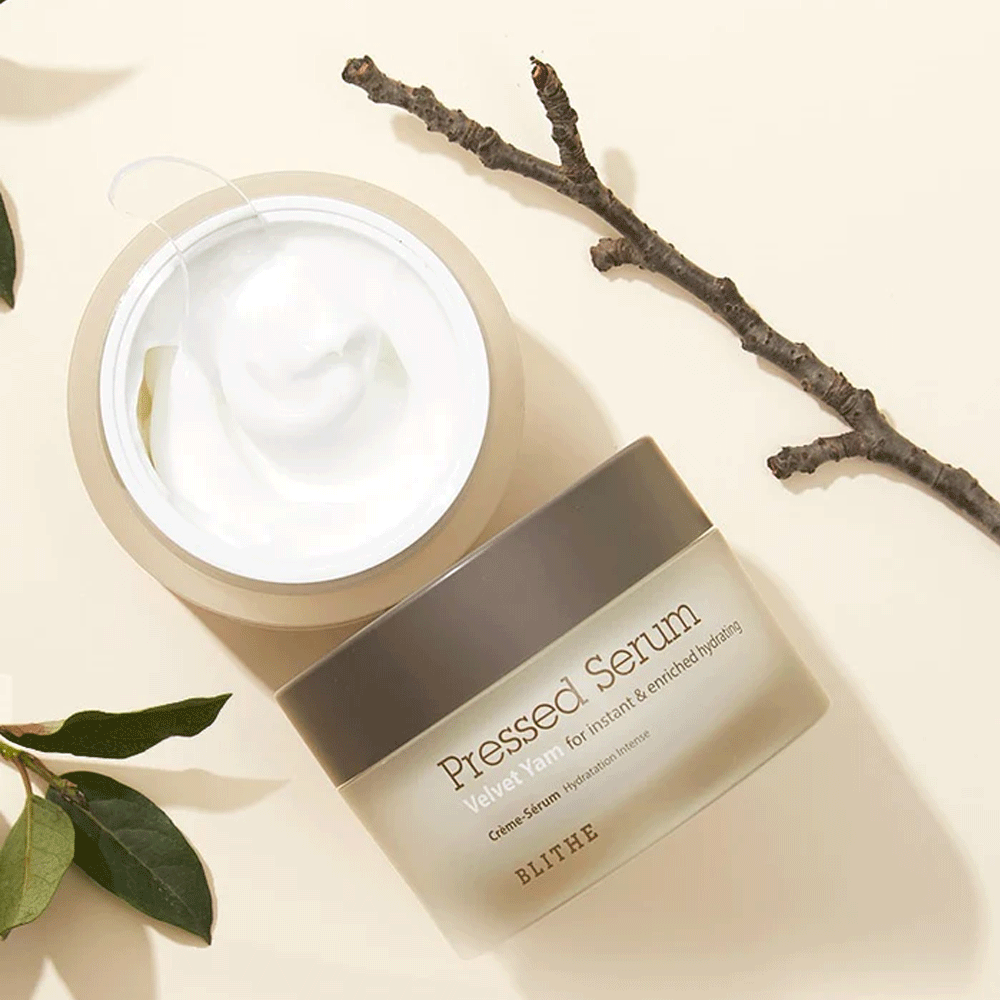 BLITHE Pressed Serum Velvet Yam 50ml - Korean Skincare for Hydration & Anti-Aging - Perfect for Night Routine & Dry Skin Care