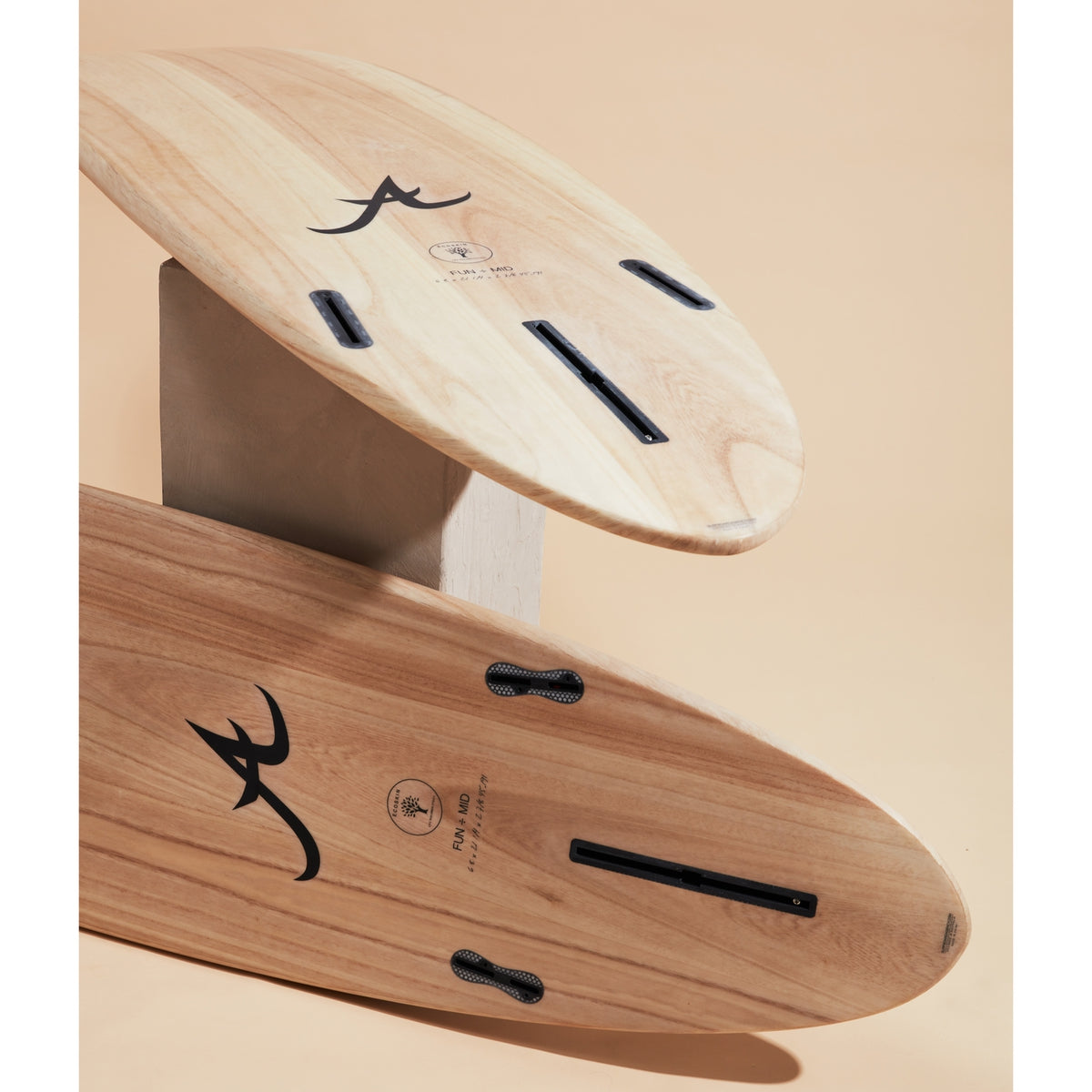 Aloha Fun Division Mid 6'8 Surfboard with Ecoskin Clear FCS2 Fin System - Perfect for Intermediate Surfers in Small to Medium Waves