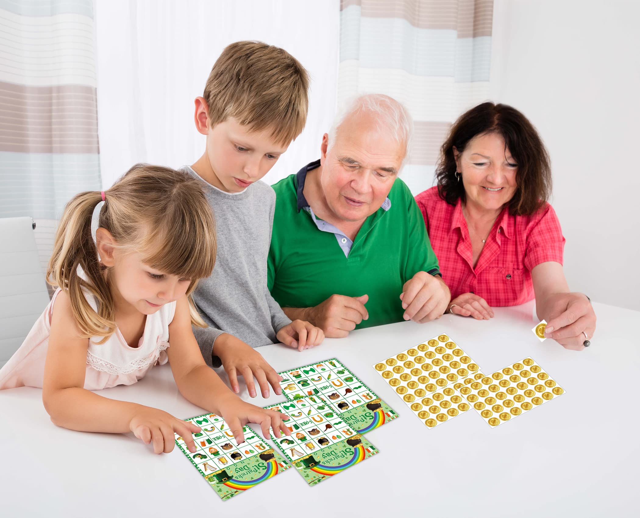 St. Patrick's Day Bingo Game Set for 24 Players - Fun Classroom & Family Activity for Kids & Adults - Perfect for School Parties, Holiday Celebrations & Group Games