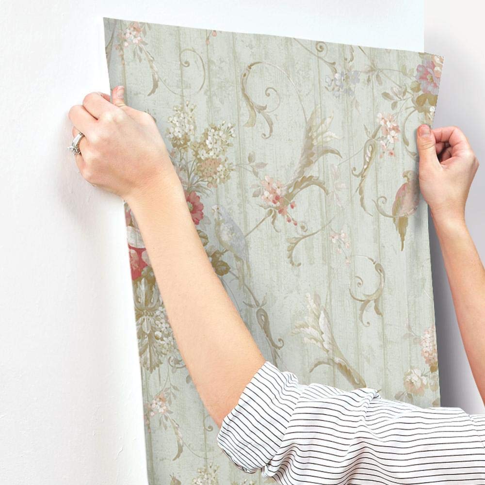 York Wallcoverings Floral Bouquet Peel and Stick Wallpaper - Self-Adhesive Removable Wallpaper for Bedroom, Living Room, Nursery & Home Decor
