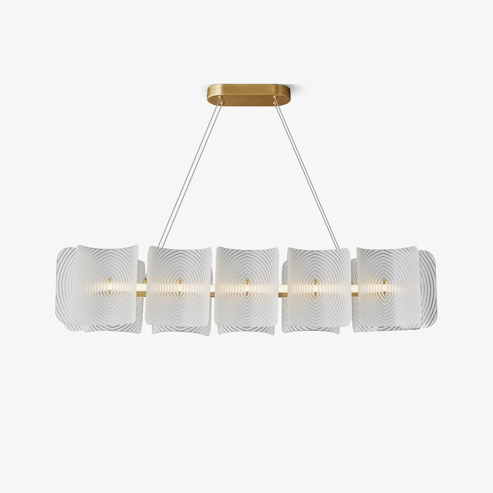 Helios Modern Rectangle Pendant Light - Sleek Hanging Lamp for Kitchen Island, Dining Room & Living Room Decor