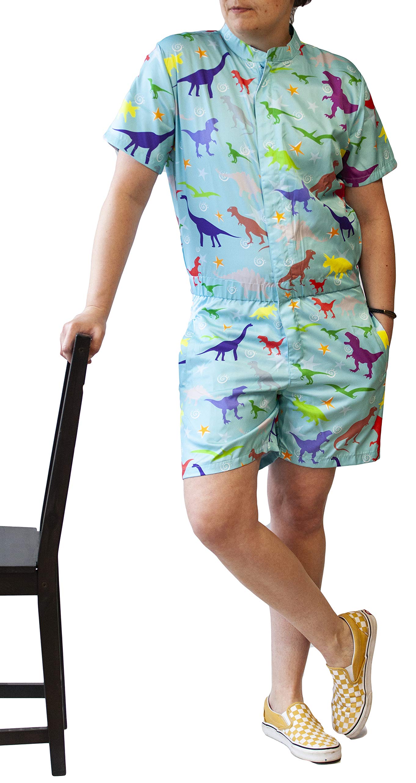 Funny Guy Mugs Men's Romper - Premium Adult Jumpsuit with Zippered Pockets | Comfortable One-Piece Outfit for Casual Wear, Parties & Costume Events