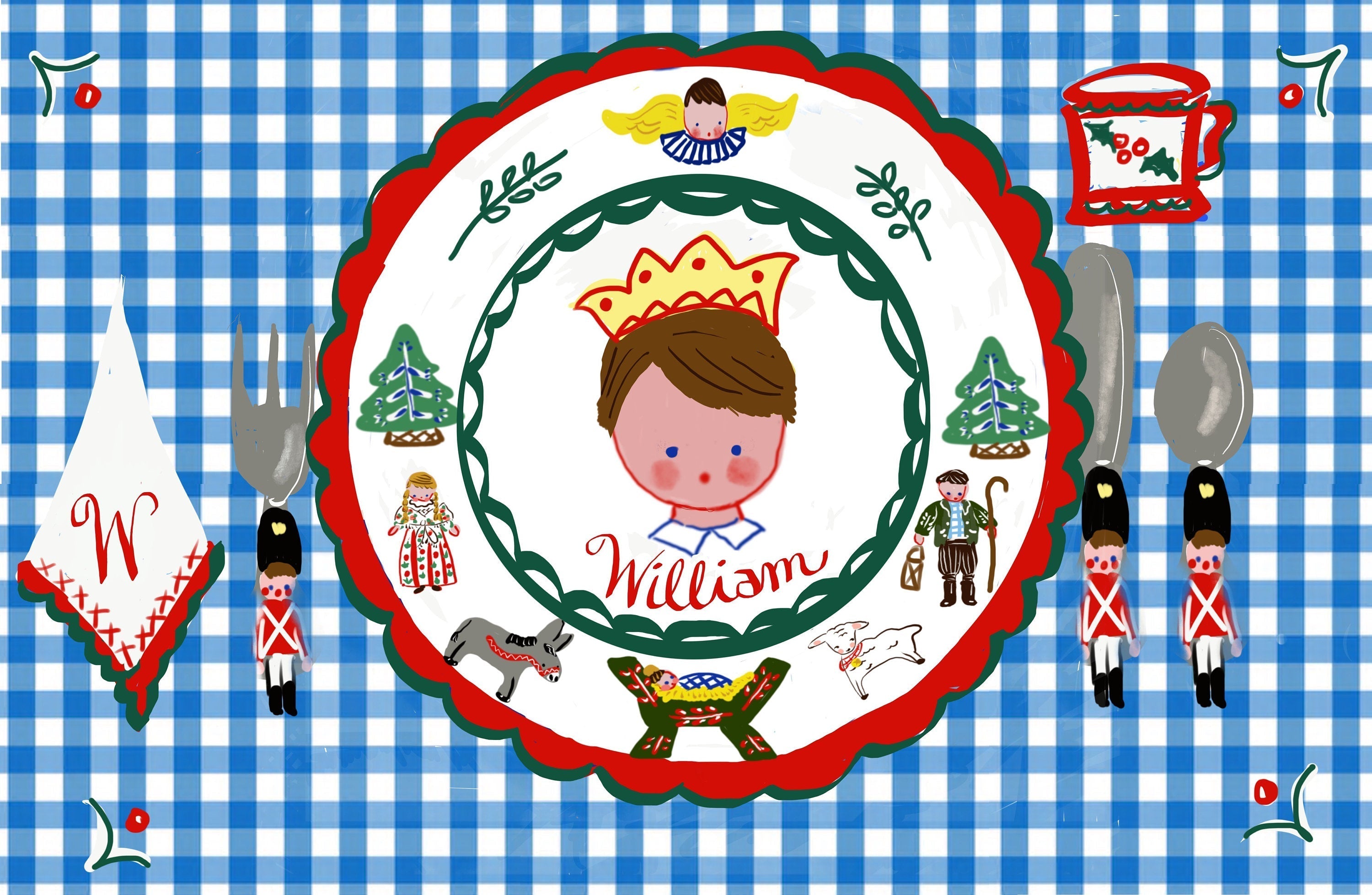 Christmas Laminated Placemat - Waterproof Holiday Table Mats for Dining, Parties & Decor - Festive Xmas Dinnerware Accessories for Family Gatherings, Home Decor & Seasonal Celebrations