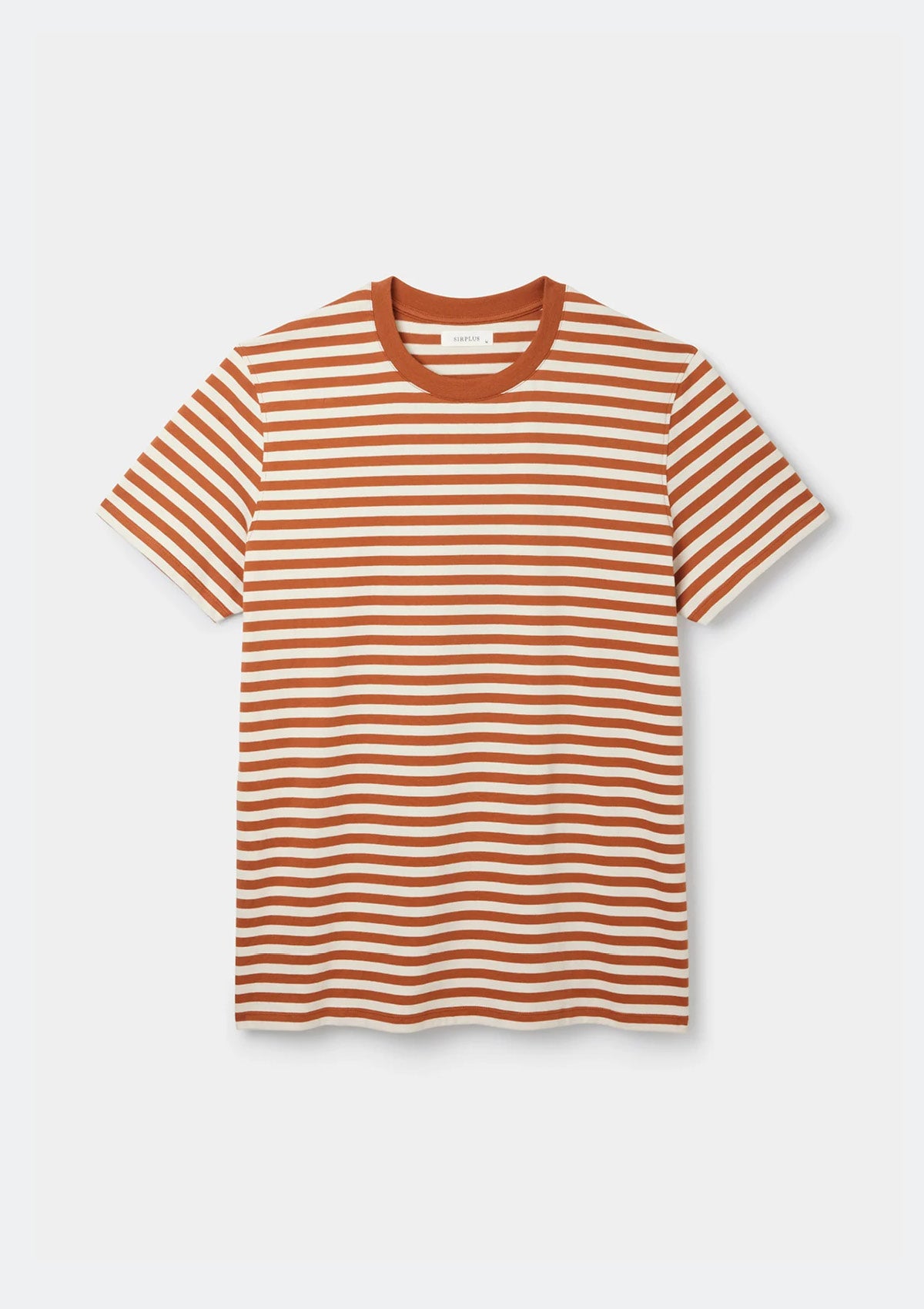 Rust Orange Striped T-Shirt for Men - Soft Cotton Casual Tee - Perfect for Everyday Wear, Outings & Street Style