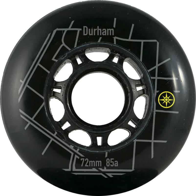 72mm Inline Skate Wheels - High-Performance Compass Durham Wheels for Speed Skating, Roller Hockey & Outdoor Fitness | Durable & Smooth Ride for Men & Women