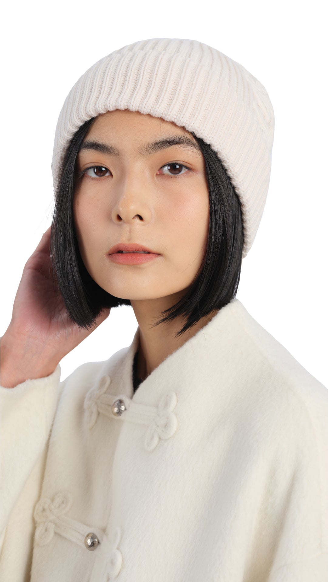Mountain Beanie with Lace Trims - Warm Winter Knit Hat for Women & Men - Cozy Outdoor Hiking, Skiing, and Snowboarding Accessory