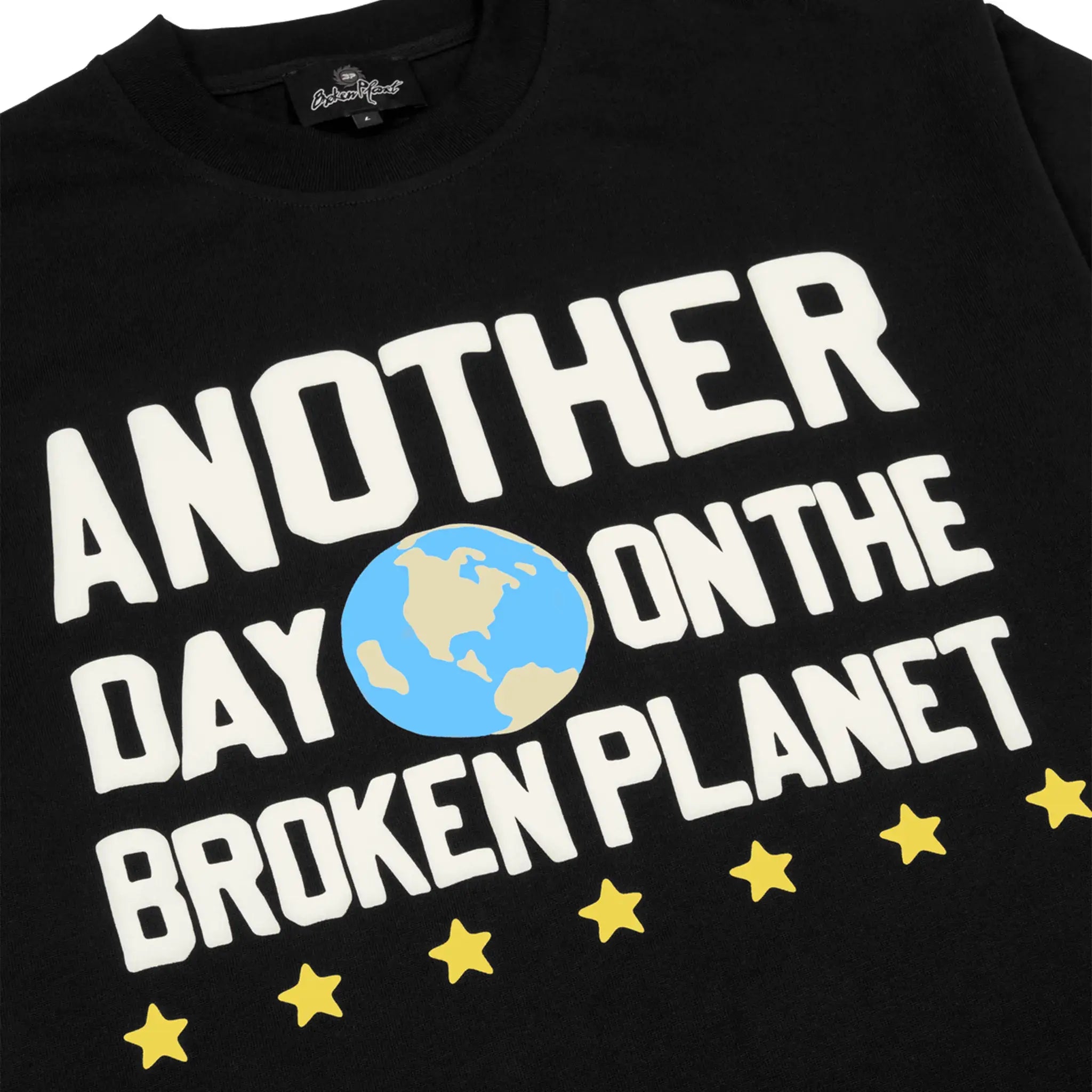 Broken Planet Another Day Midnight Black T-Shirt - Stylish Graphic Tee for Men & Women - Perfect for Casual Wear, Street Fashion & Everyday Outfits