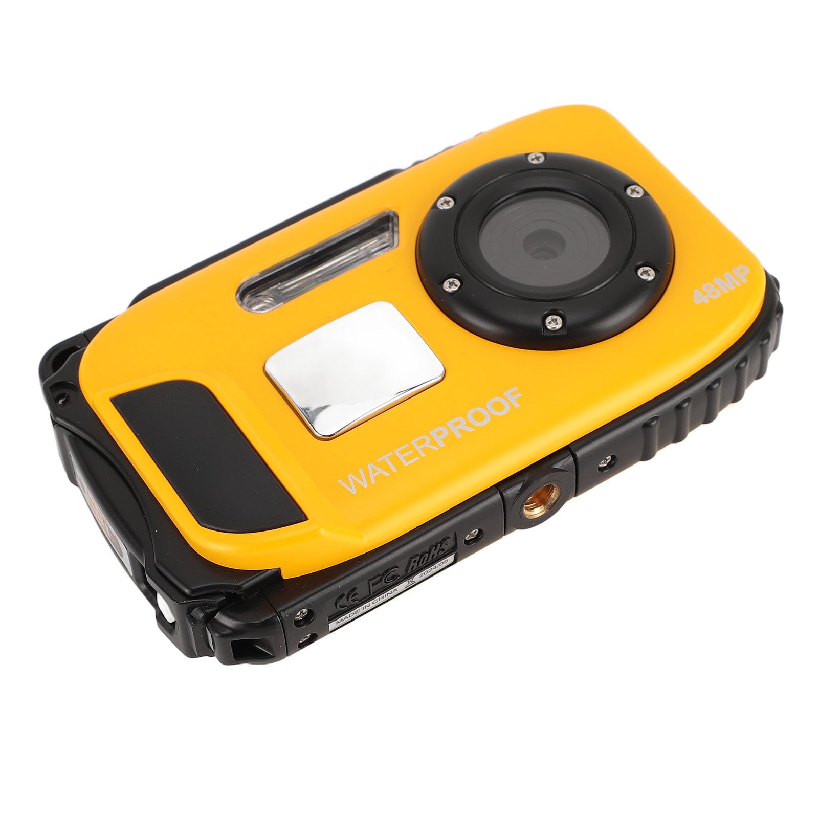 Waterproof Underwater Camera 4K HD 650mAh Rechargeable - Yellow Diving Camera for Snorkeling, Scuba Diving & Marine Photography