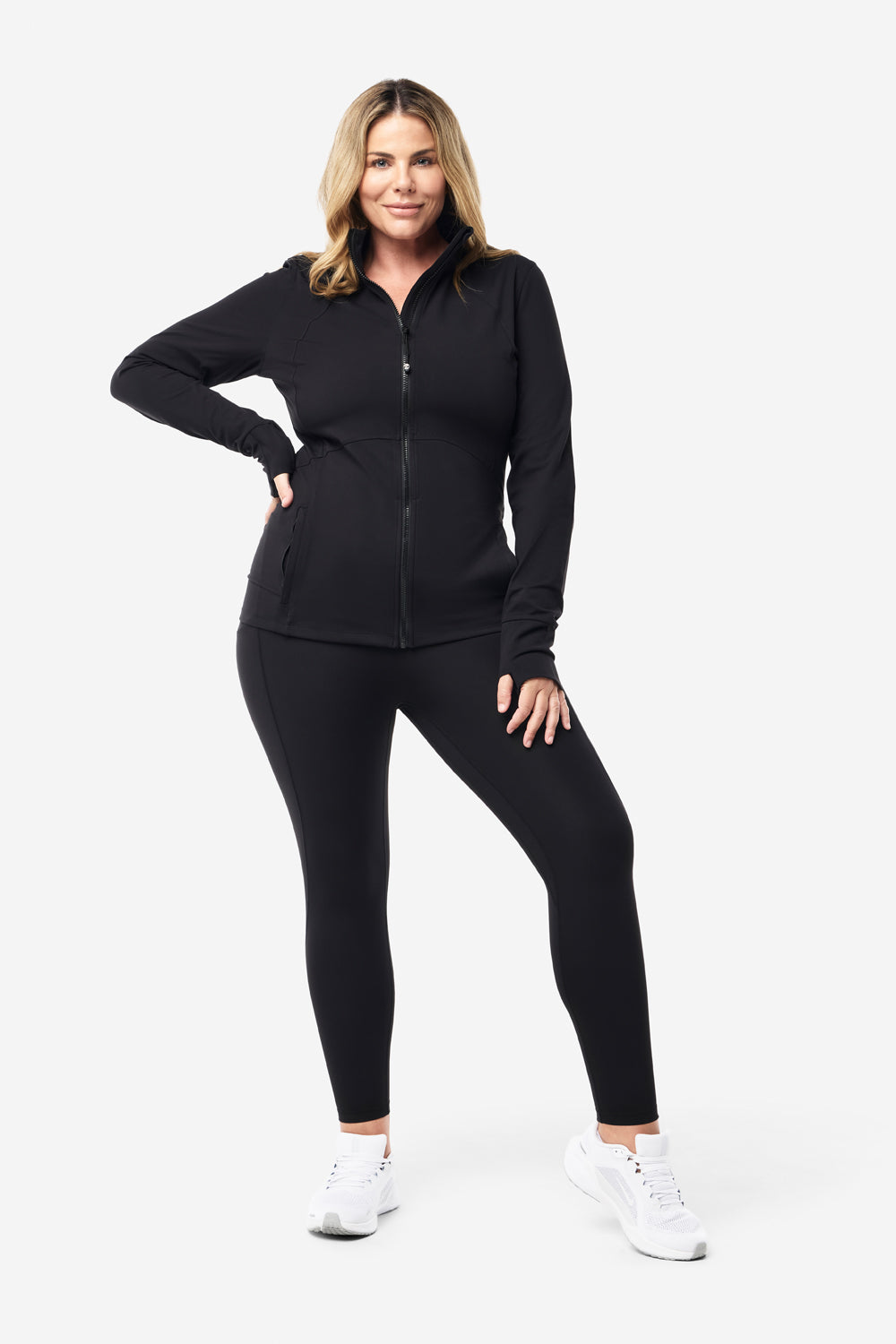 Zip Through Base Jacket - Black | Lightweight Waterproof Windbreaker for Hiking, Running & Outdoor Activities