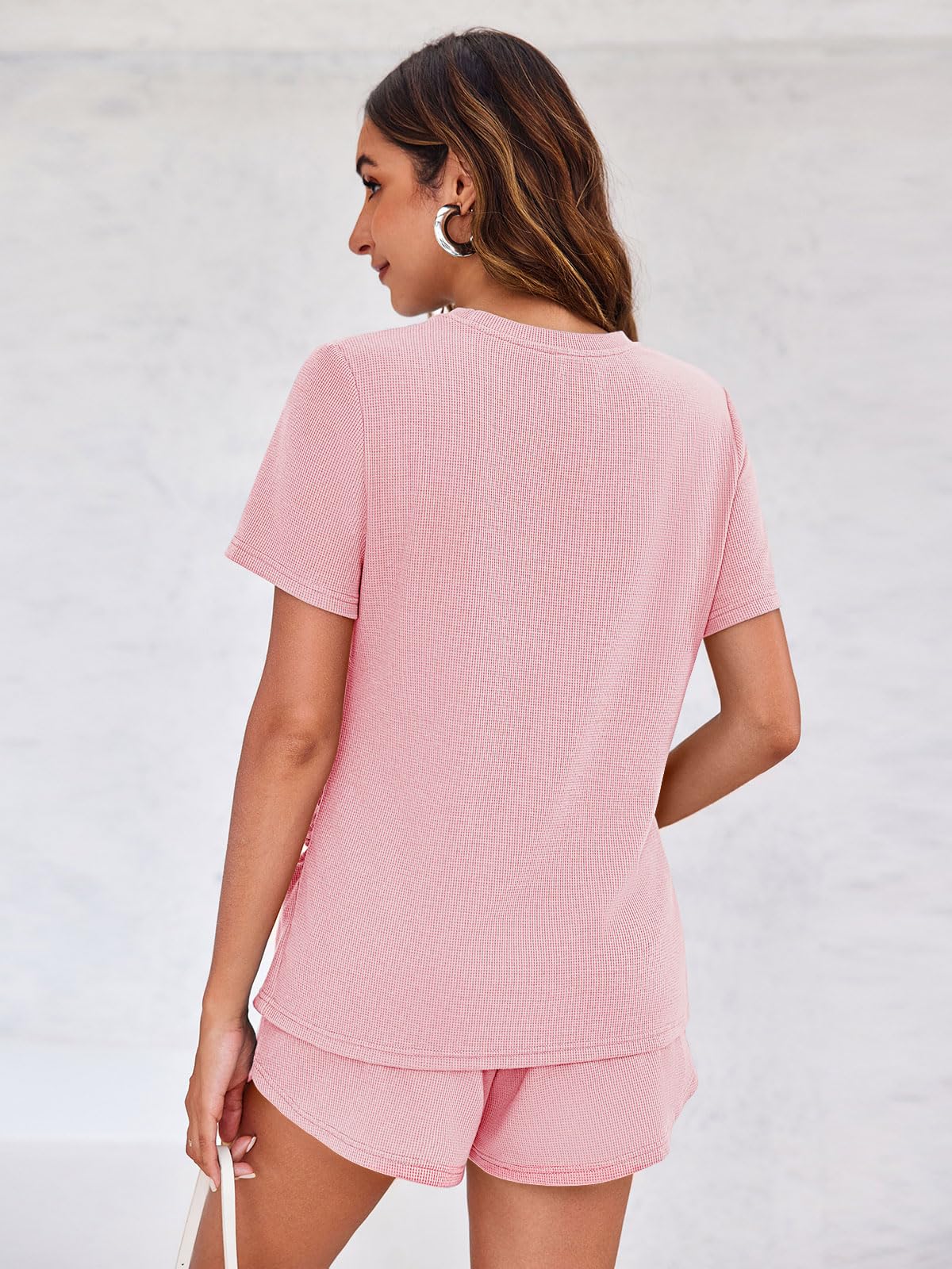 **OneDreamer Women's Maternity Pajama Set - 2-Piece Pregnancy Lounge Outfit with Short Sleeve Shirt & Shorts - Comfortable Mama Clothes for Sleeping, Relaxing & Nursing**