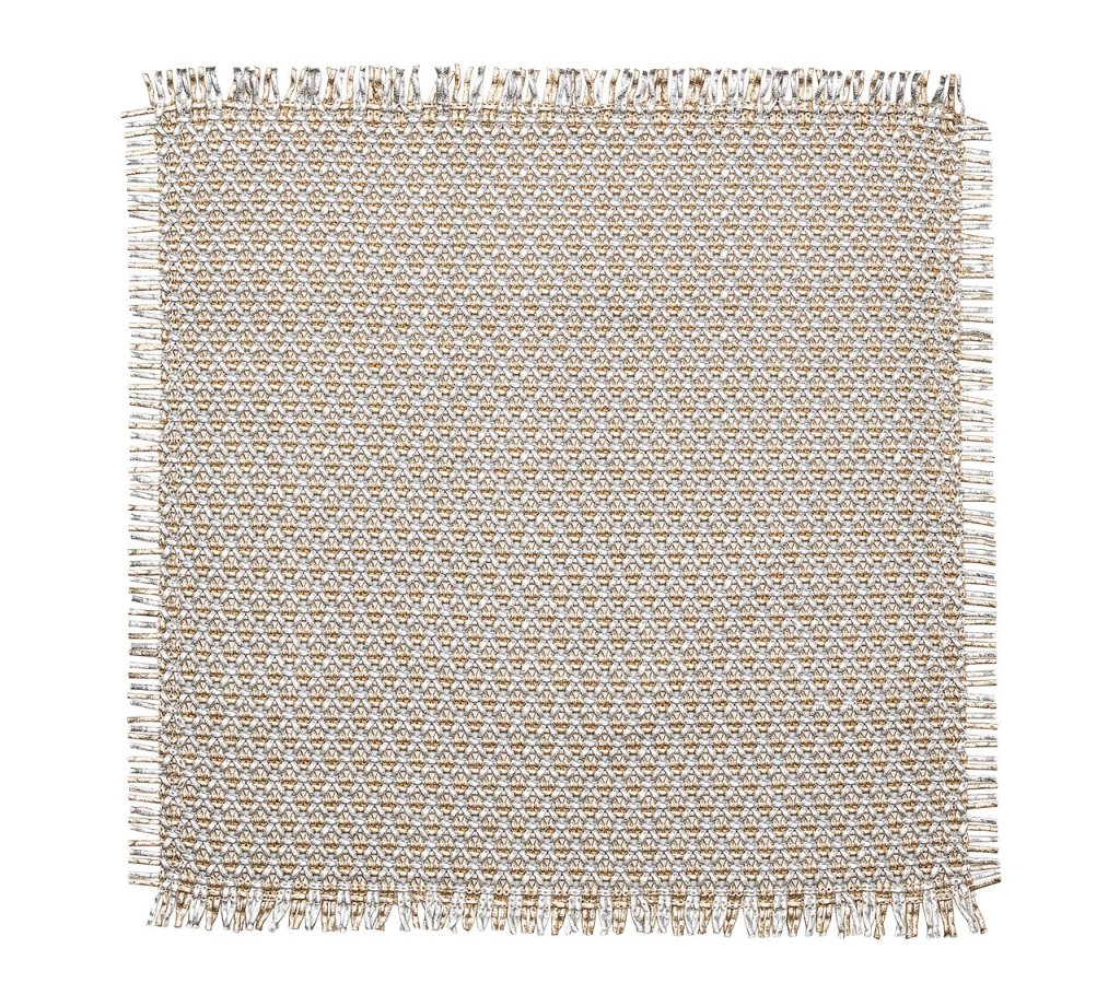 Gold & Silver Fringe Placemat Set of 4 - Elegant Table Decor for Dining Room, Party, and Home Decor