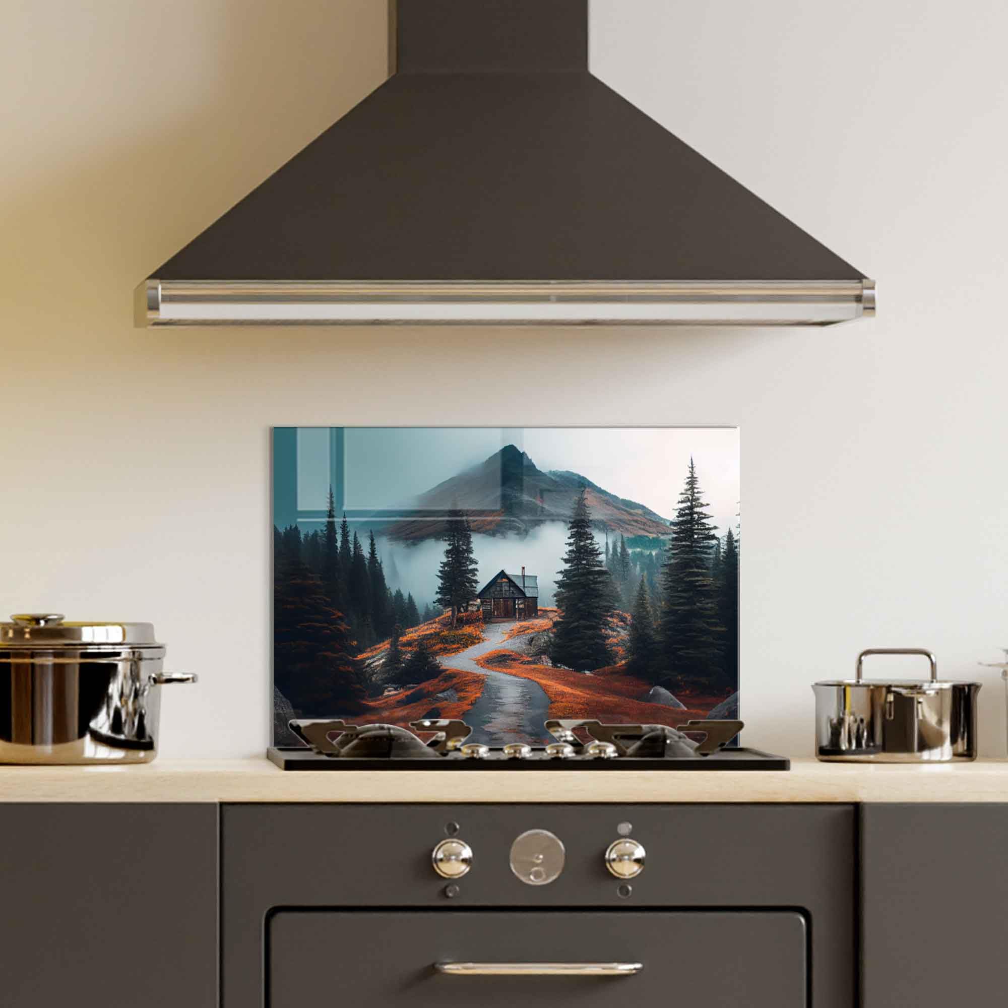Tempered Glass Kitchen Backsplash - 30x18 Inch Heat-Resistant Stove Splash Guard, Wall Decor for Sink & Countertop Protection - Perfect for Modern Home & Apartment Kitchens