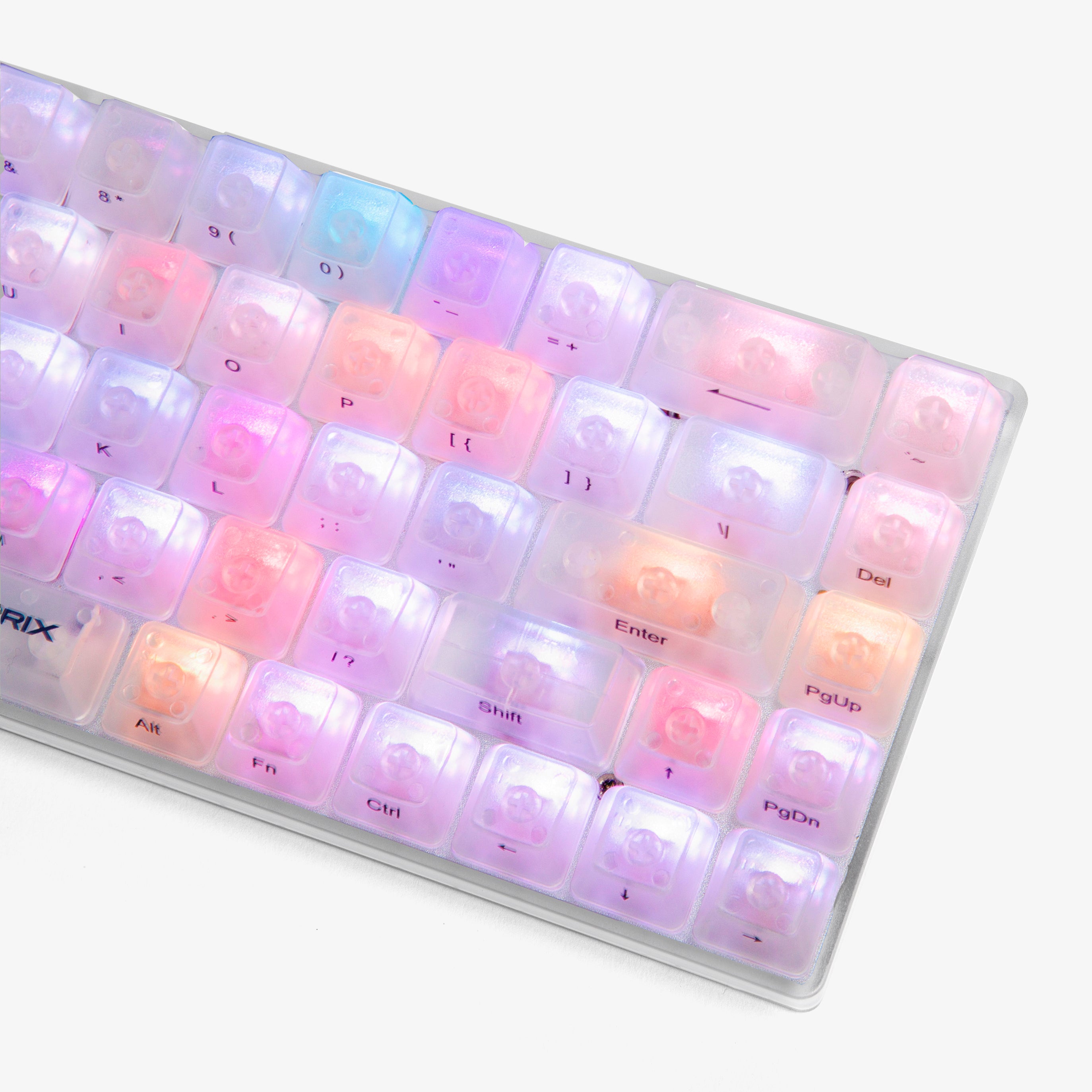 PRIX x Higround Silent Crystal Mechanical Keyboard - Ultra Quiet Gaming & Office Keyboard with RGB Backlight - Perfect for Esports, Typing & Work from Home