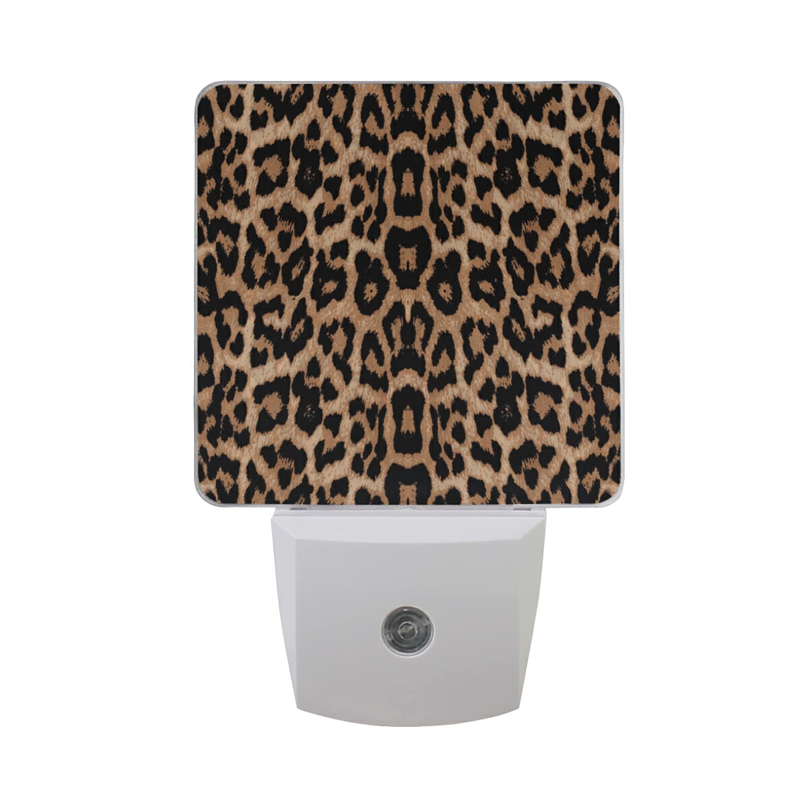 ALAZA Cheetah Leopard Print LED Night Light with Dusk to Dawn Sensor - Plug-in Desk Lamp for Bedroom, Nursery, Home Decor - Perfect for Adults & Kids (Black) - Creates Cozy Ambiance for Nighttime Reading & Relaxation