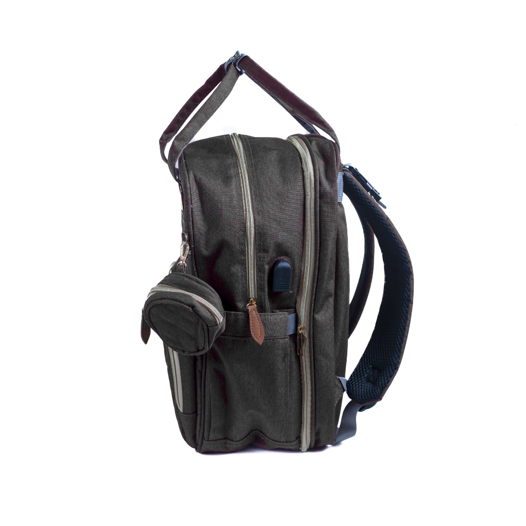 BabyBear Diaper Bag Backpack - Large Insulated Baby Bag with Changing Pad, Stroller Straps & Multiple Pockets for Travel, Daycare & Outings