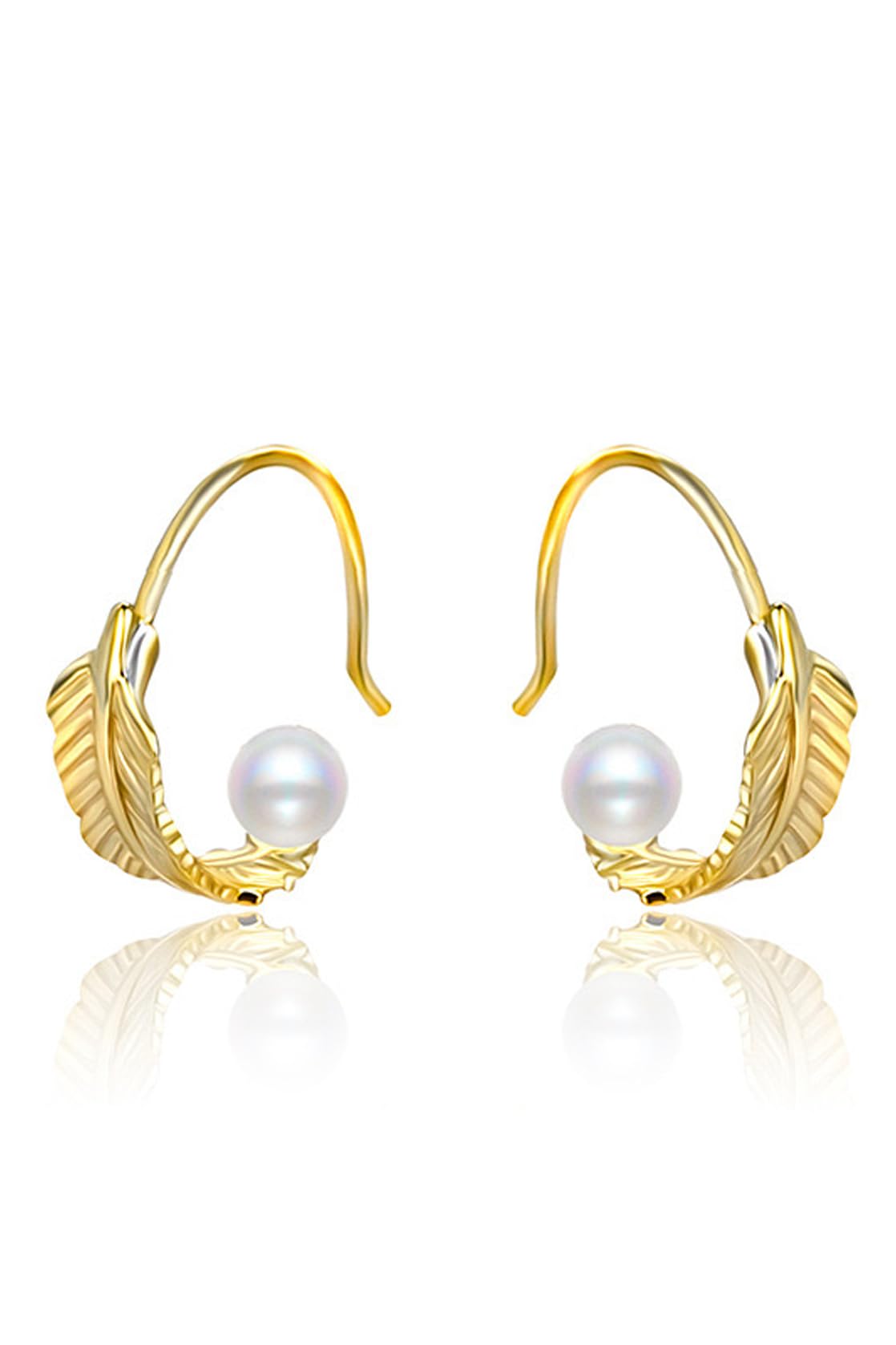 Freshwater Cultured Pearl Earrings for Women - Sterling Silver & 18K Gold Plated Dangle Earrings - Perfect Gift for Wife, Girlfriend, Mom - Wedding, Birthday, Anniversary, Mother's Day, Valentine's Day & Christmas - Elegant Fine Jewelry for Date Night, Office Wear & Special Occasions