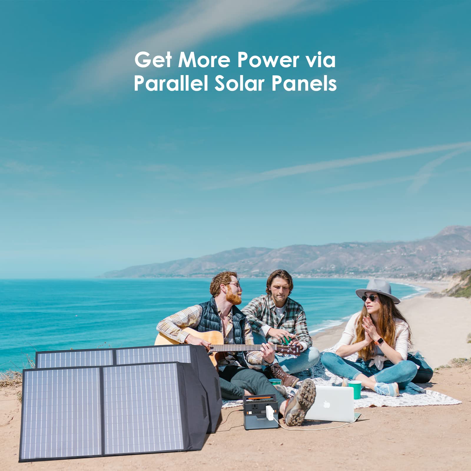ALLPOWERS 100W Foldable Solar Panel - Portable Solar Charger Kit for Power Stations, Generators, Camping, RV, Laptops | Outdoor Solar Power for Camping, Hiking, Emergency Backup & Off-Grid Living