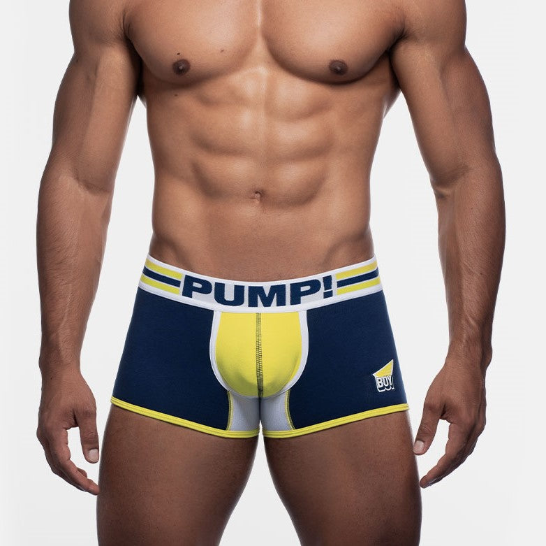 PUMP! Recharge Performance Boxer Briefs - Navy Blue Men's Underwear for Gym, Workout & Active Lifestyle