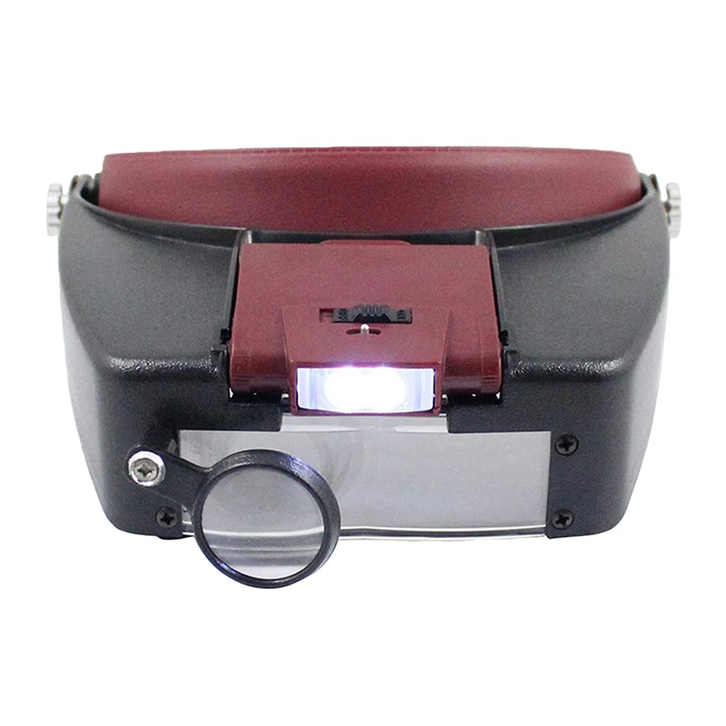 LED Head-Mounted Magnifying Glasses for Watch Repair & Maintenance - 5X Optical Lens with Adjustable Headband - Perfect for Jewelry Making, Electronics Repair & Precision Work