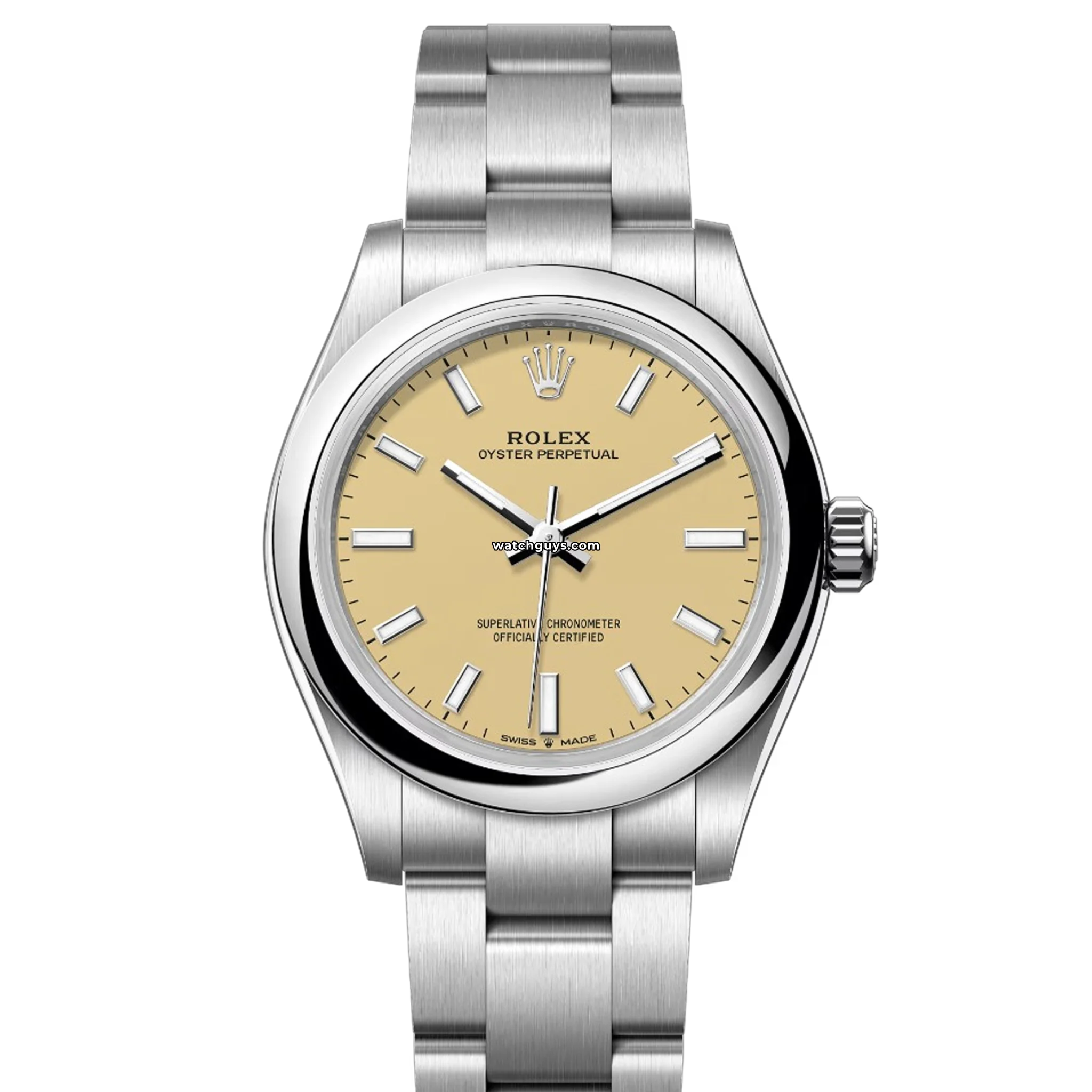 Rolex Oyster Perpetual 277200 Women's Watch - 28mm Beige Dial, Stainless Steel | Luxury Timepiece for Business, Gifts & Special Occasions