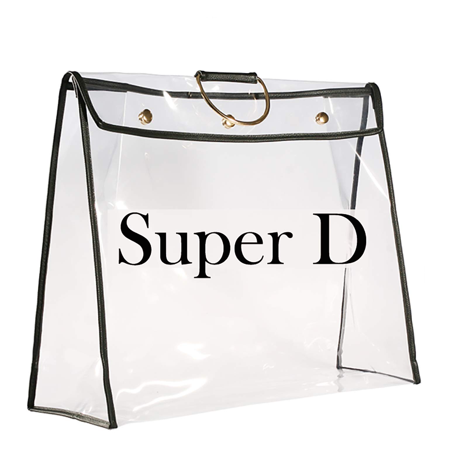 BCGT Clear Hanging Clothes Storage Bags - Dustproof Wardrobe Organizer with Handles for Door Hanging, Black - Perfect for Seasonal Clothing Storage & Space Saving in Closets