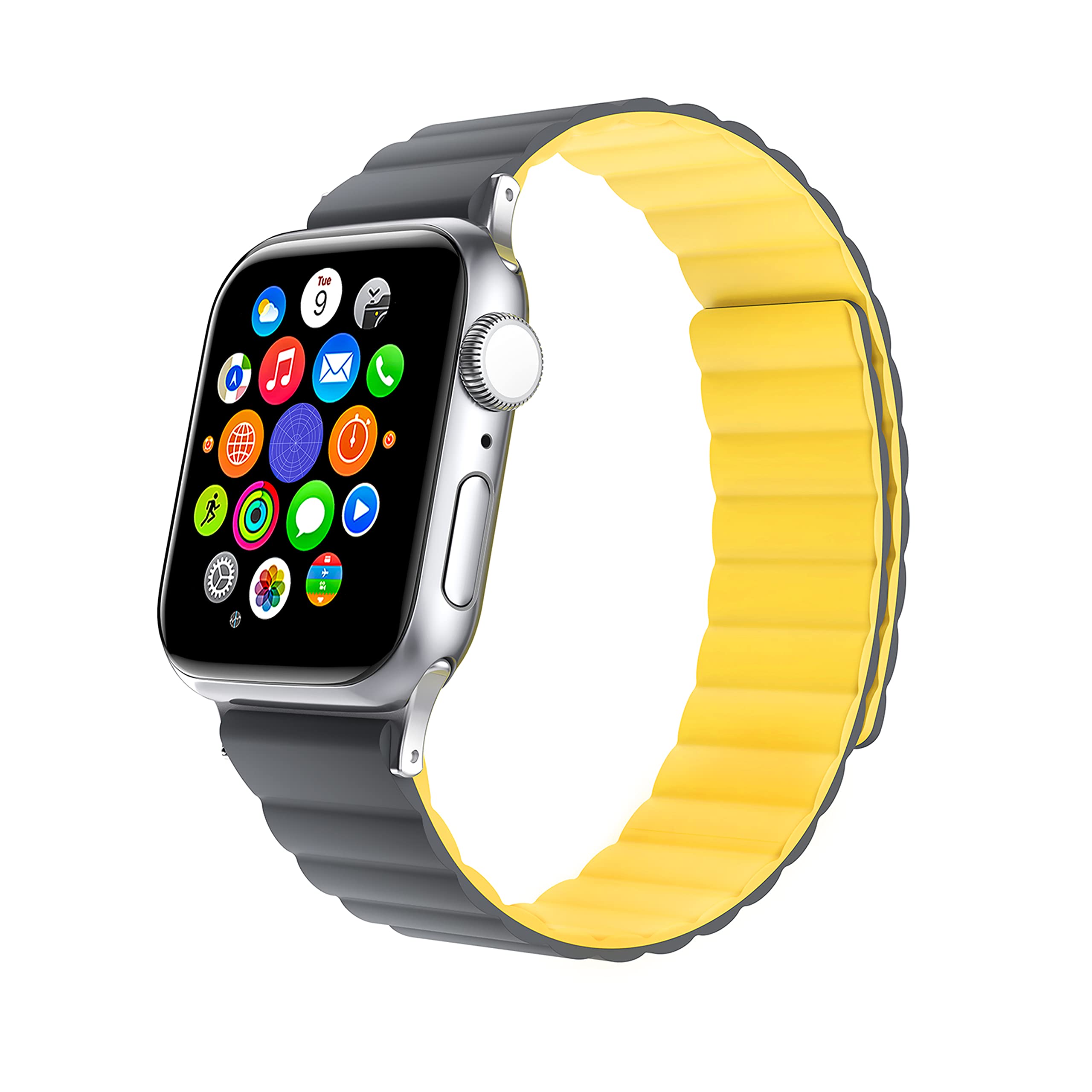 Premium Magnetic Apple Watch Bands Compatible with iWatch Series SE/6/5/4/3/2/1 38mm/40mm/42mm/44mm - Soft Silicone Adjustable Strap for Women & Men - Perfect for Workouts, Running, Swimming & Everyday Wear