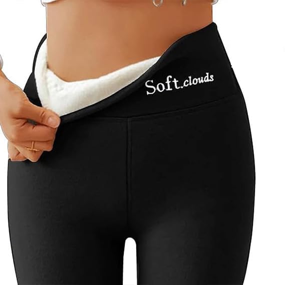 LXCJZY Women's Soft Fleece Leggings - Winter Warm Thermal Pants, High Waist Slim Fit Yoga Leggings for Running, Workout & Lounge Wear