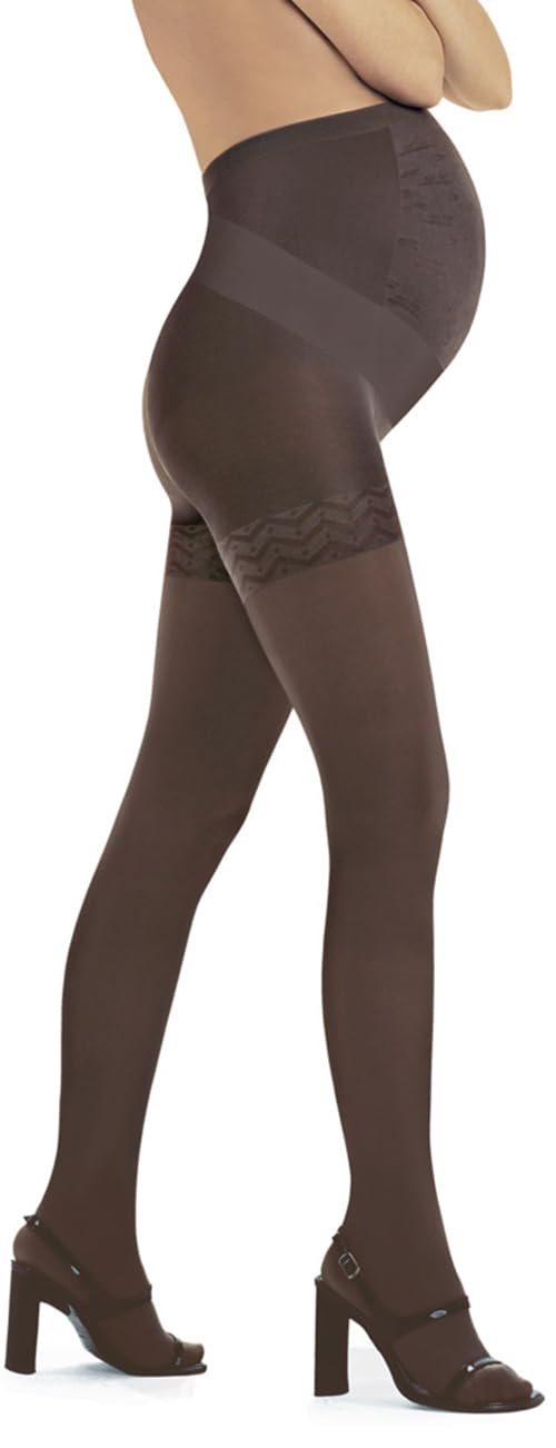 Solidea Maternity-Wonder Model Maman 140 Opaque Compression Support Maternity Tights - Black (3-Pack) | Pregnancy Comfort & Leg Support for Everyday Wear, Work & Relaxation
