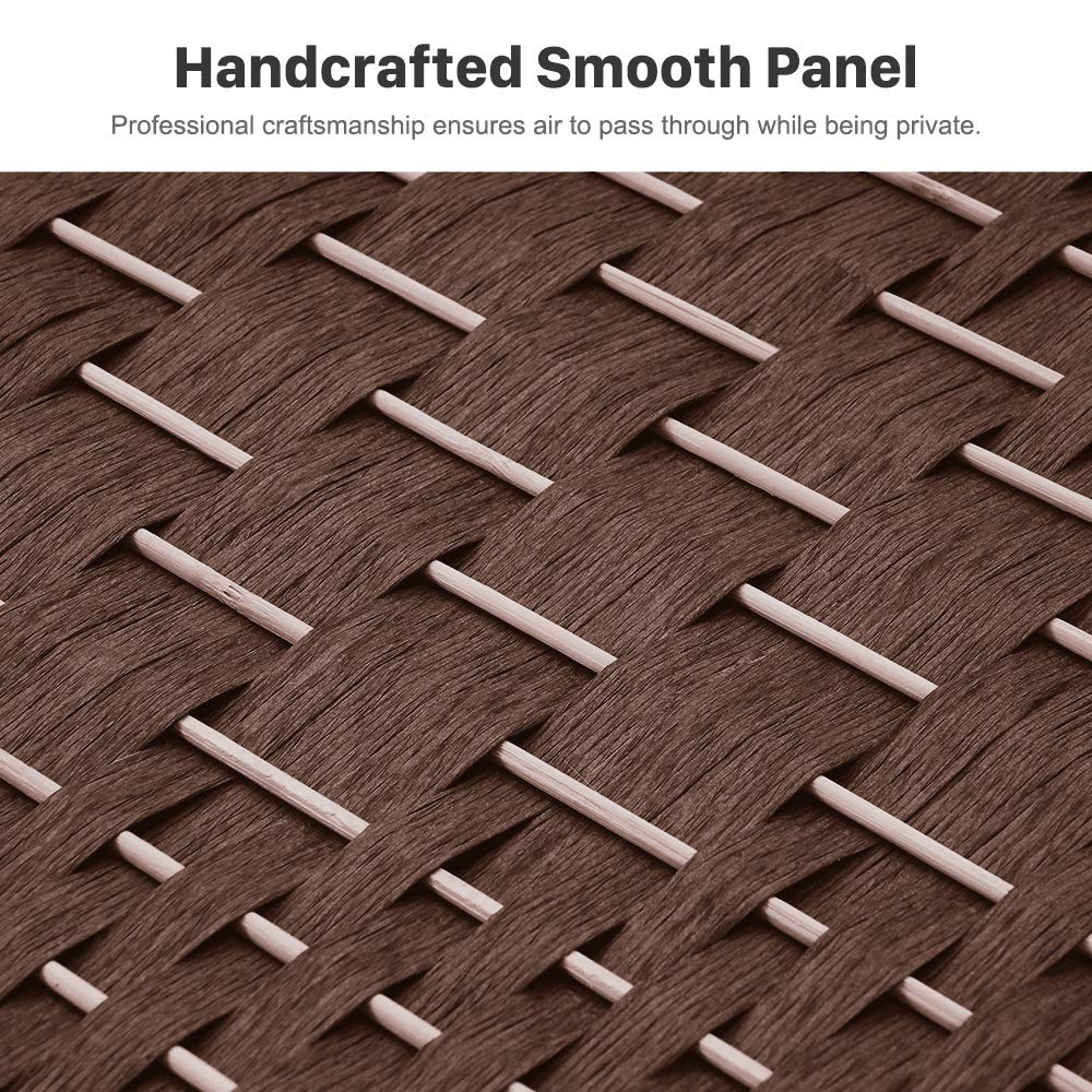 6 ft. Tall Extra Wide Freestanding Room Divider - Diamond Woven Fiber Privacy Screen, Foldable Panel Partition Wall for Home Office, Bedroom & Studio | Hinged Room Dividers with Modern Design