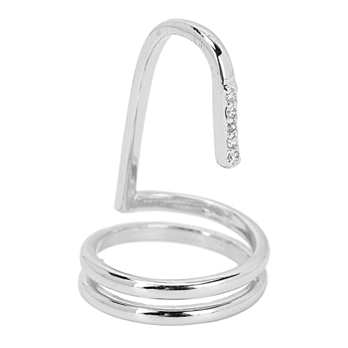Elegant 3050 Platinum Fingernail Rings - Stylish Nail Jewelry for Women, Perfect Nail Art Accessories & Valentine's Day Gifts - Ideal for Parties, Weddings and Special Occasions