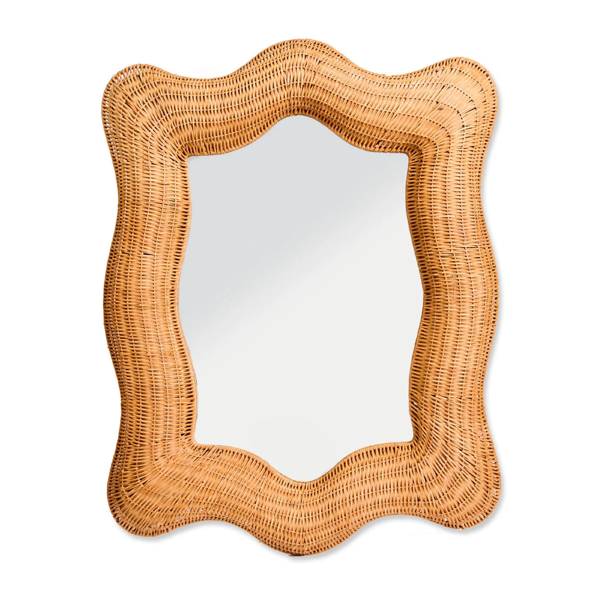 Vintage Rattan Mirror - Handwoven Boho Wall Decor for Bedroom, Living Room & Bathroom - Natural Wicker Round Mirror with Hanging Rope - Perfect for Farmhouse, Coastal & Bohemian Home Decor