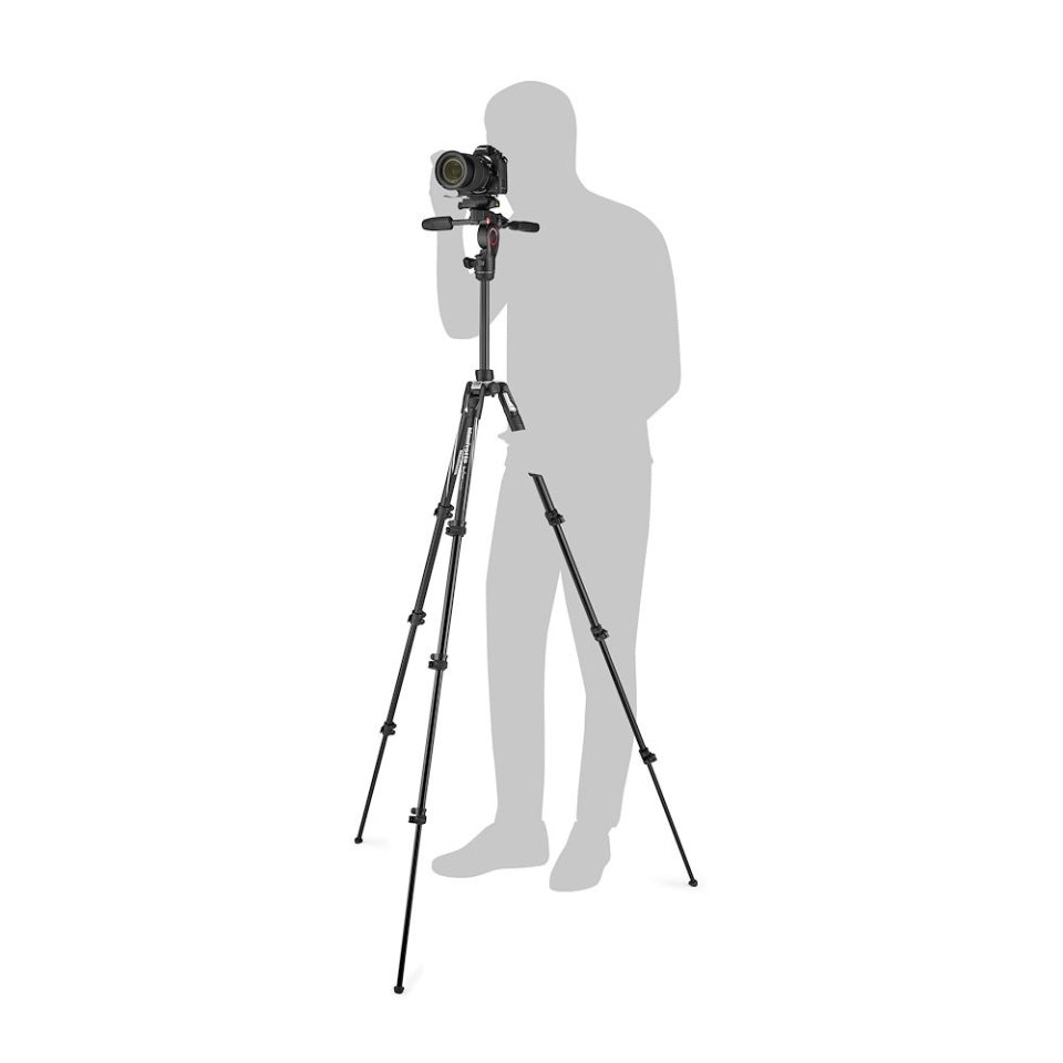 Manfrotto Befree 3 Way Live Advanced Tripod - Lightweight Aluminum Travel Tripod with Fluid Head for DSLR Cameras | Perfect for Vlogging, Live Streaming & Outdoor Photography