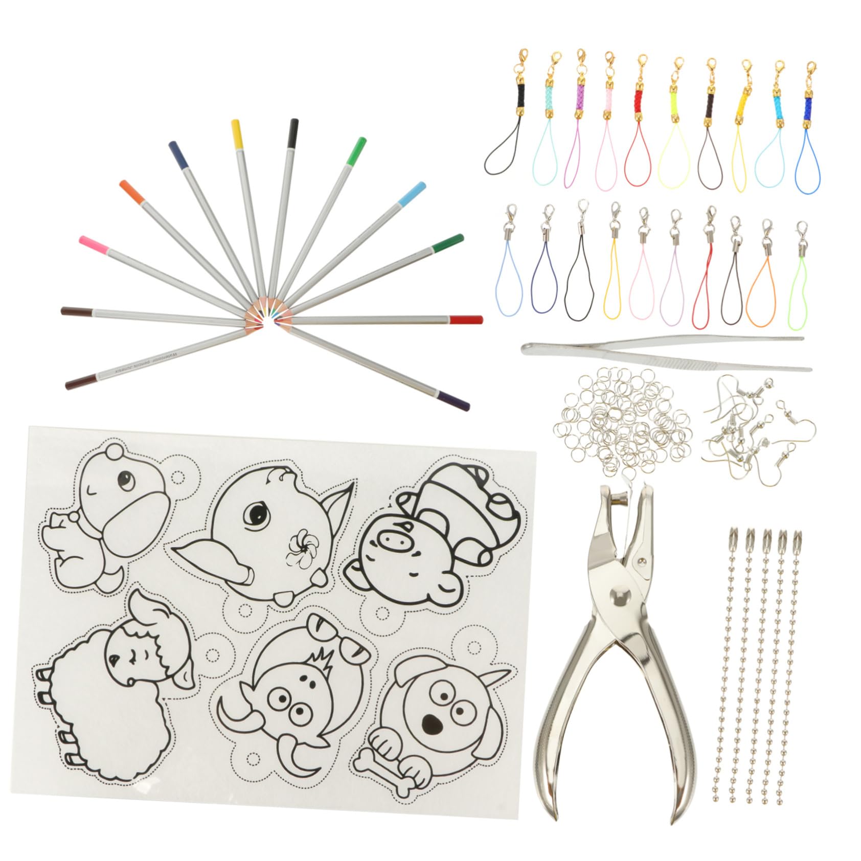 Abaodam DIY Heat Shrink Art Kit - 50PCS Heat Shrinkable Plastic Sheets for Handmade Crafts, Jewelry Making & DIY Projects - Perfect for Kids Art, School Projects & Creative Gift Making