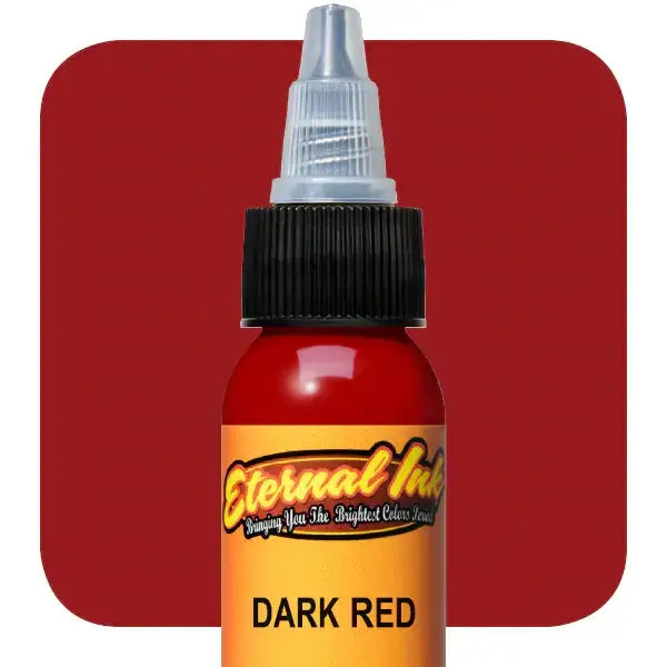 Dark Red Eternal Ink - 1 oz Premium Tattoo Ink for Professional Artists | Long-Lasting & Vibrant Color | Ideal for Tattoo Studios & Body Art