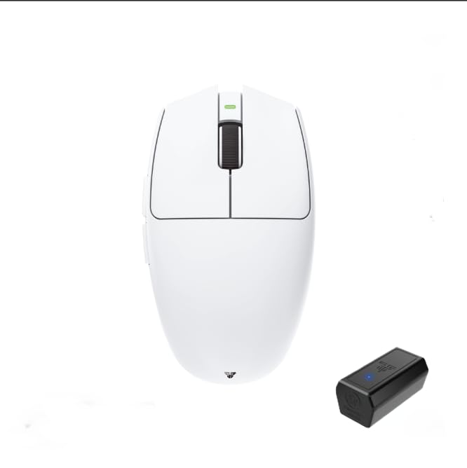 FANTECH ARIA XD7V2 PRO Wireless Gaming Mouse - 53g Ultra-Lightweight, 8K Polling Rate, PixArt 3395 Sensor (26K DPI), Huano Switches, 5 Programmable Buttons - Compatible with PC & Mac (White) - Perfect for FPS, MOBA & Esports Gaming