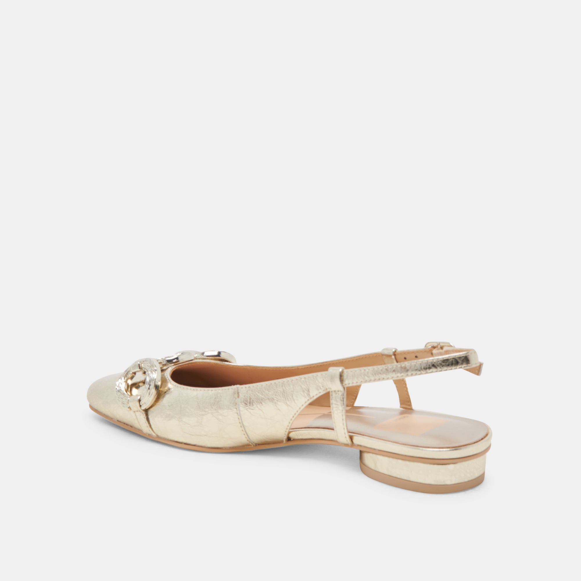 RAMANO FLATS PLATINUM DISTRESSED LEATHER - Women's Comfortable Slip-On Shoes for Casual Wear & Everyday Use