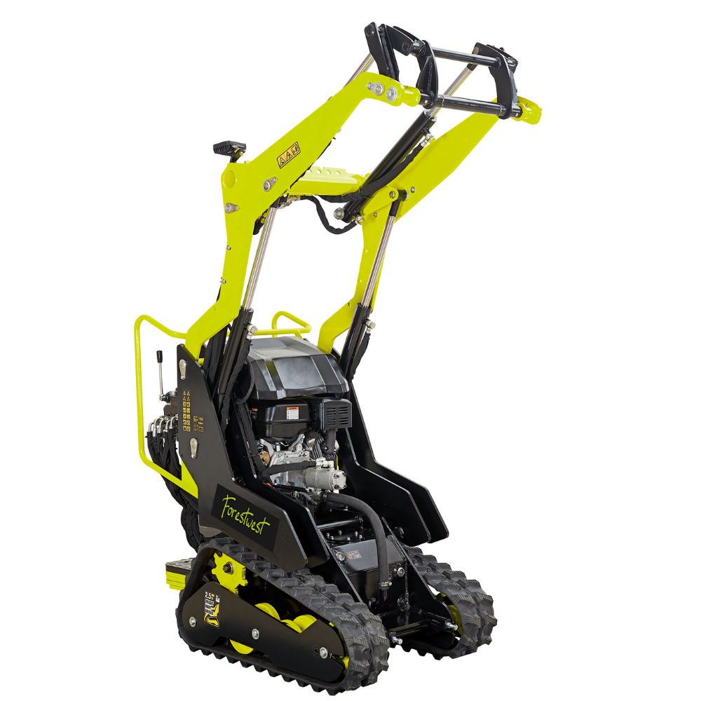 Forestwest BM700B Mini Tracked Skid Steer Loader with 80L Bucket - Compact Construction Equipment for Landscaping, Farming & Snow Removal