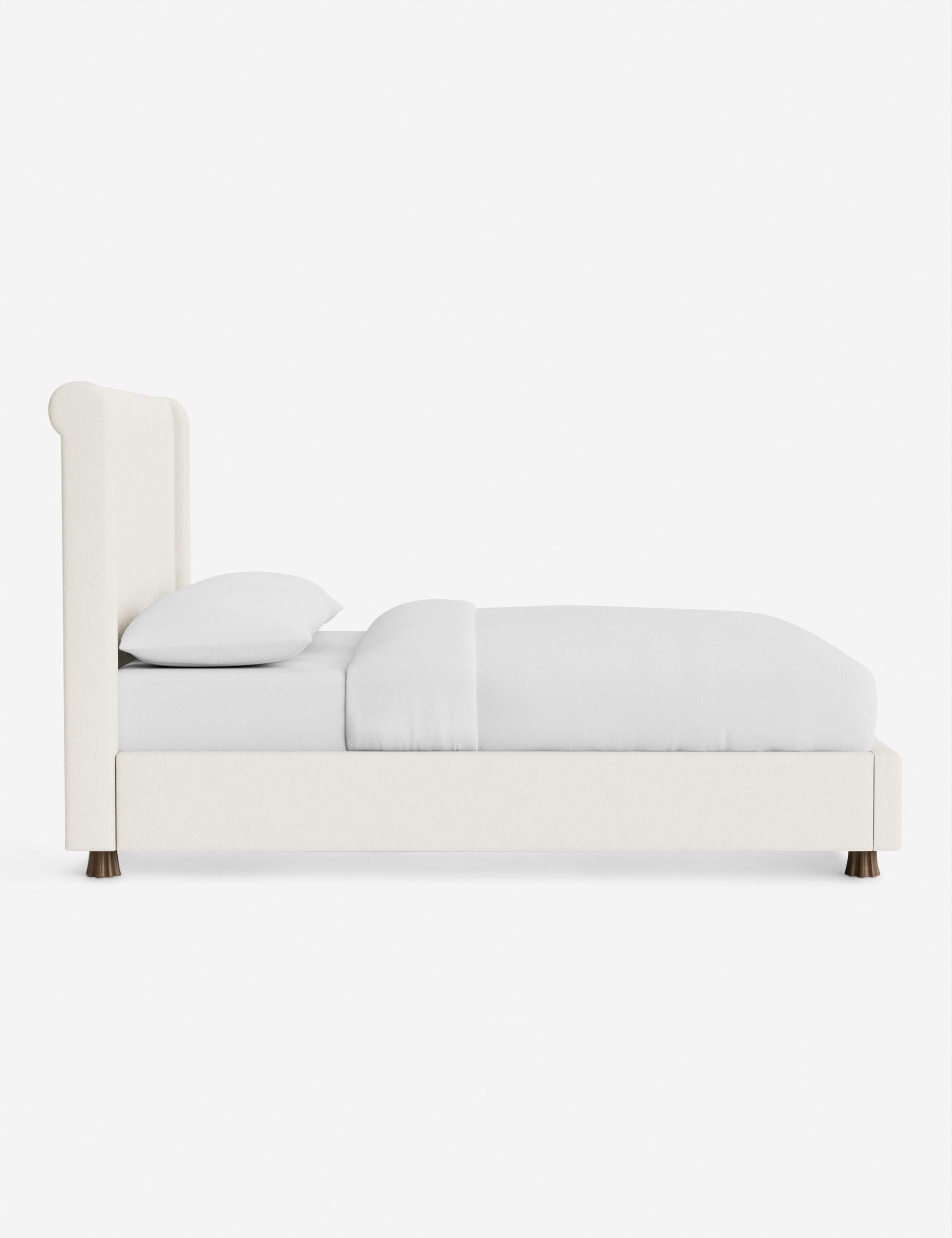 Domme Platform Bed by DISC Interiors - Modern Minimalist Wooden Bed Frame with Low Profile Design | Perfect for Contemporary Bedrooms, Lofts & Small Spaces