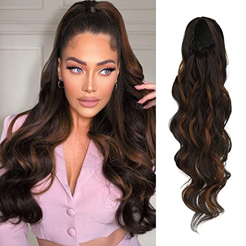 24 Inch Synthetic Drawstring Ponytail Hair Extension - Natural Look for Women | Perfect for Cosplay, Daily Wear & Special Occasions