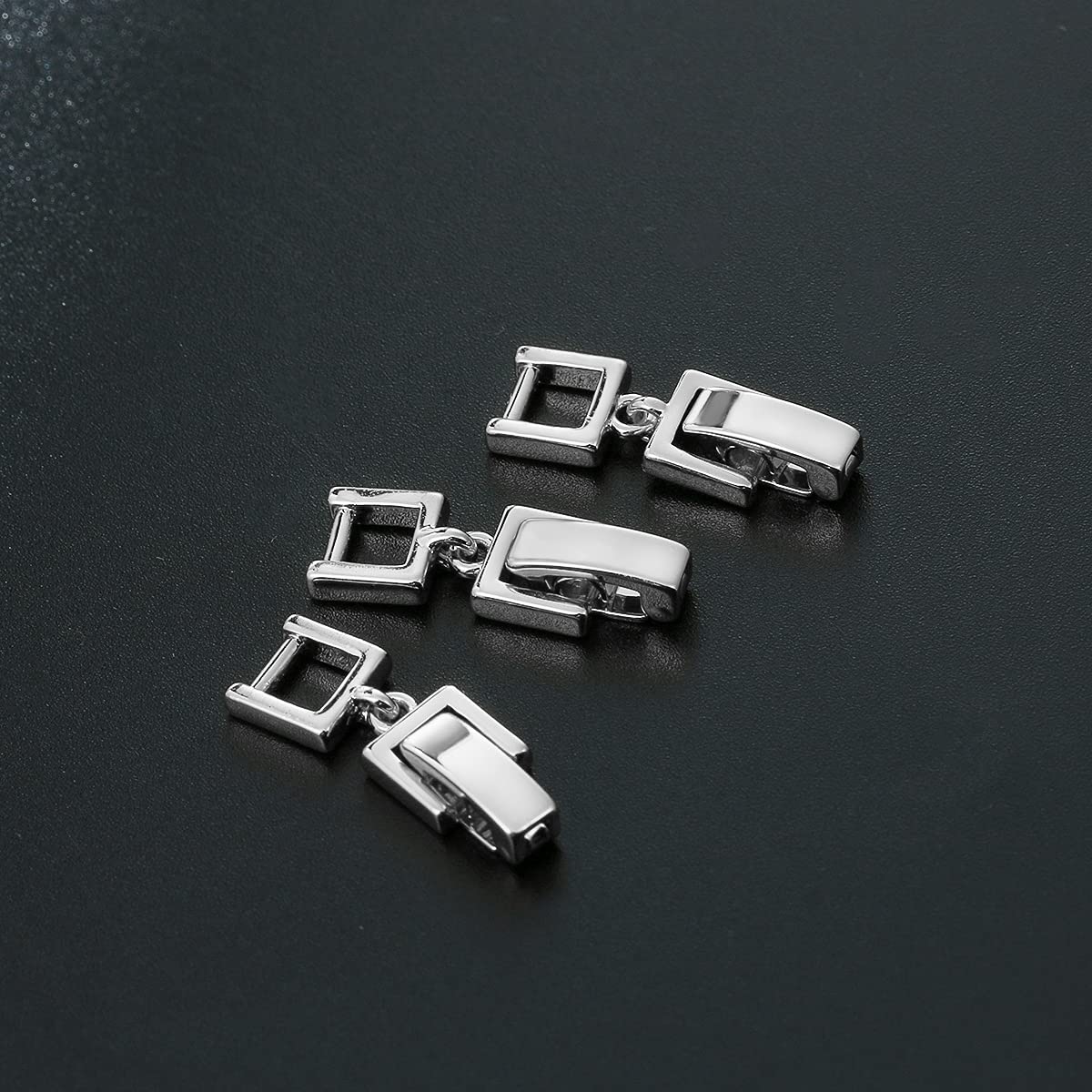 3pcs Gold/Rose Gold/White Gold Plated Fold Over Clasp Set - Jewelry Extender for Bracelets & Necklaces | Perfect for DIY Jewelry Making & Jewelry Repair