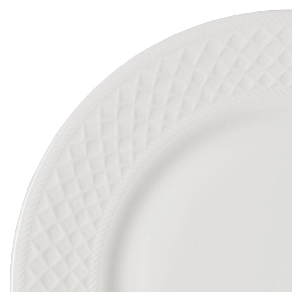Patterson Vegan Bone 12-Piece Dinnerware Set - Service for 4 - Eco-Friendly Porcelain Dinner Plates, Bowls & Mugs - Perfect for Family Dinners, Entertaining Guests & Everyday Use