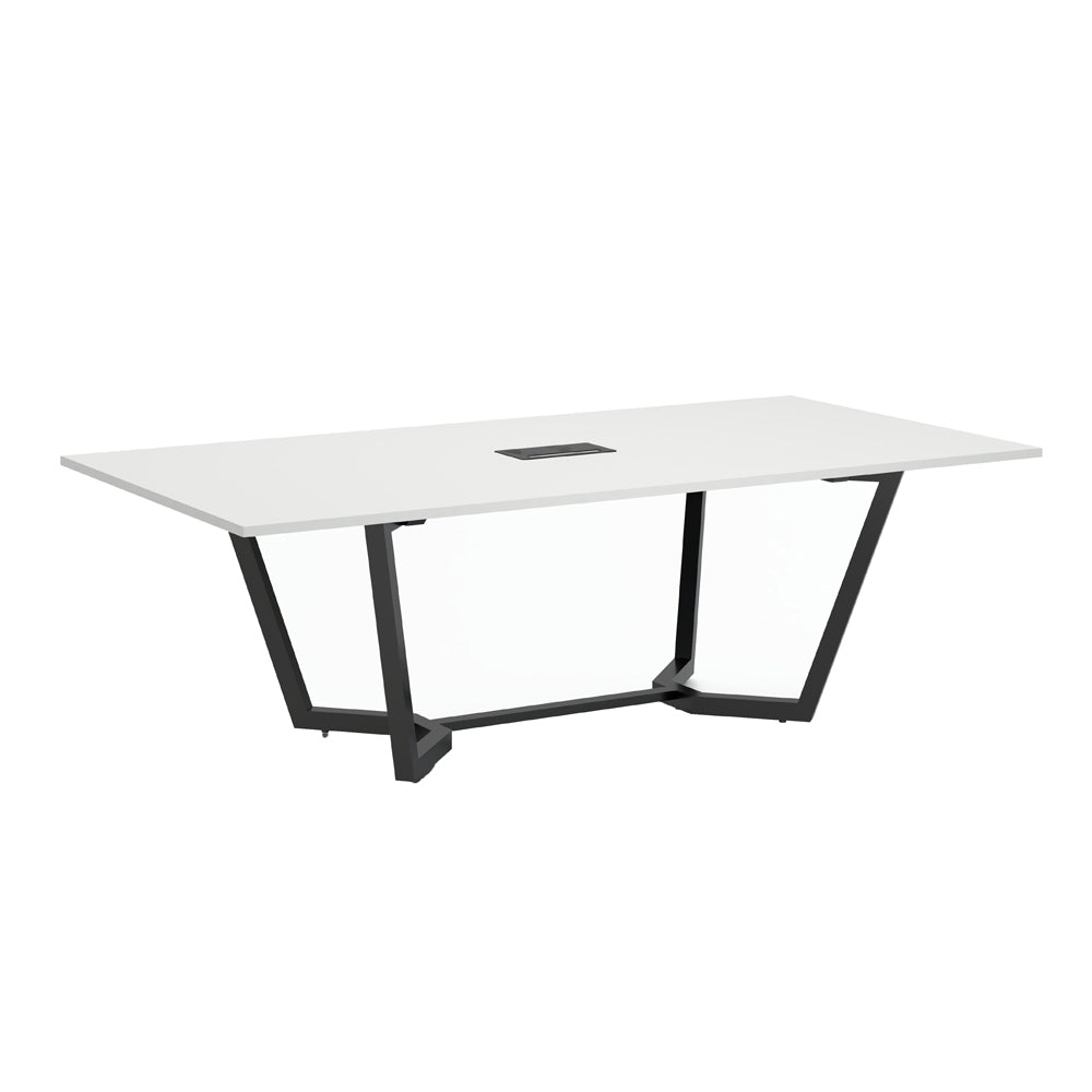 Premium ASPEN Boardroom Conference Table 240cm (8ft) - Modern White Finish for Office Meetings & Corporate Events - Perfect for Executive Offices, Meeting Rooms & Professional Workspaces