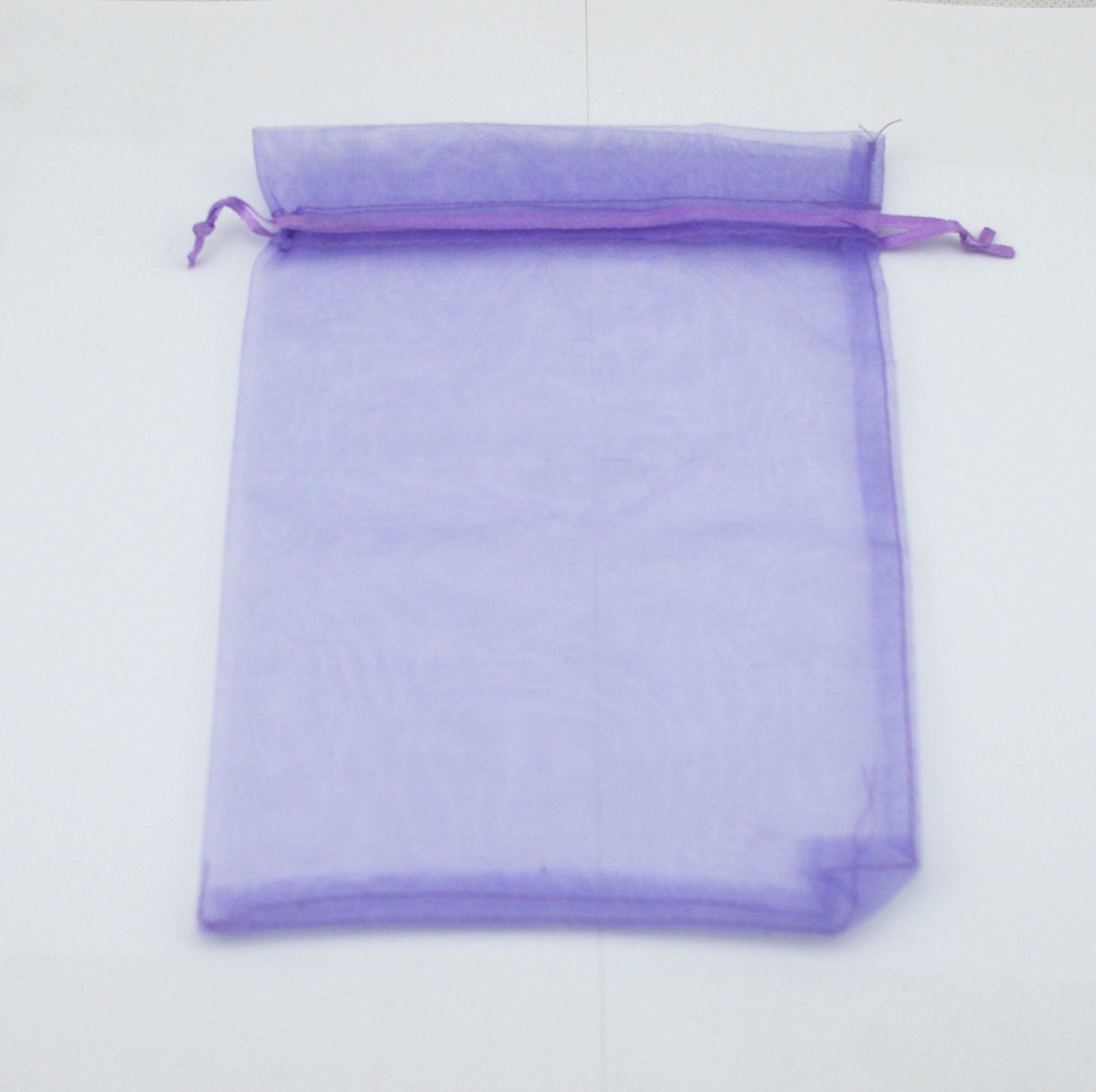 4x6 Inch Light Purple Organza Drawstring Bags - 100 Pack for Wedding Favors, Jewelry Gifts & Party Decorations | Perfect for Bridal Showers, Baby Showers, and Special Events