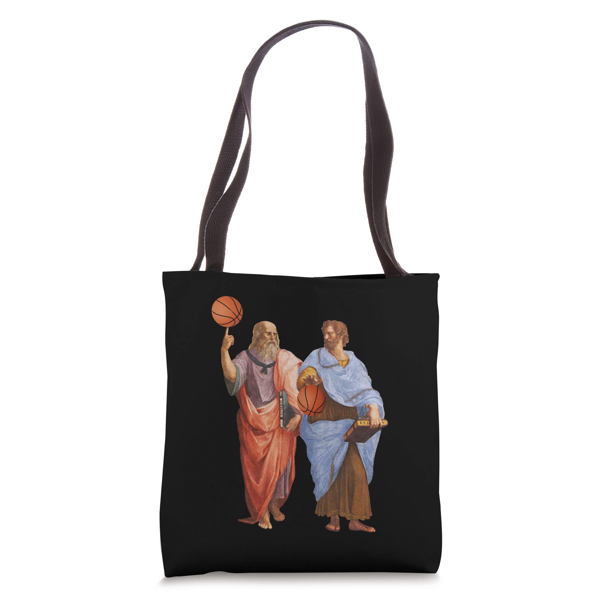 Philosopher Tote Bag with Aristotle & Plato for Basketball Fans